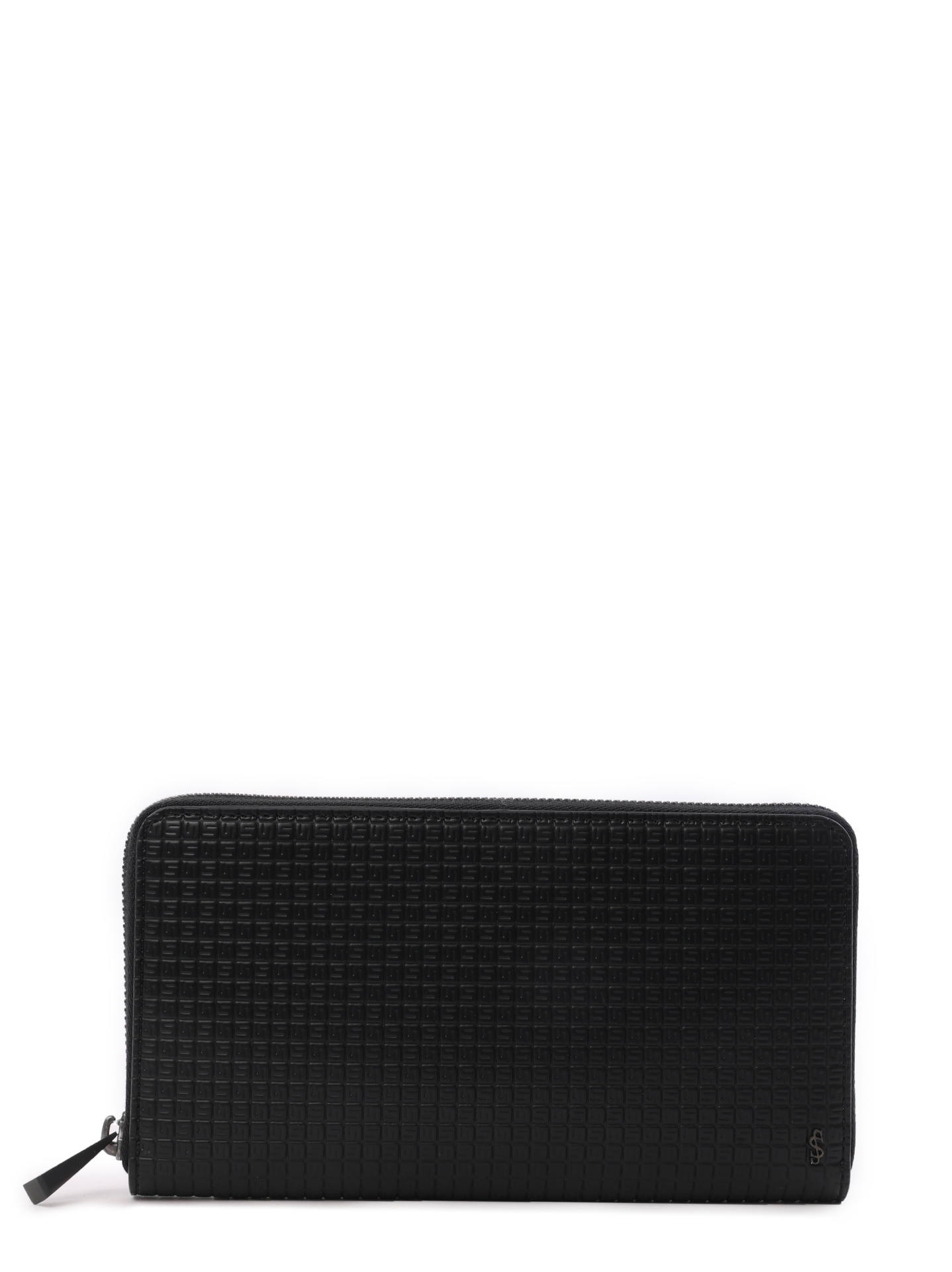 Портмоне черное с монограммным логотипом кожаное черное — купить в интернет-магазине Verdistore