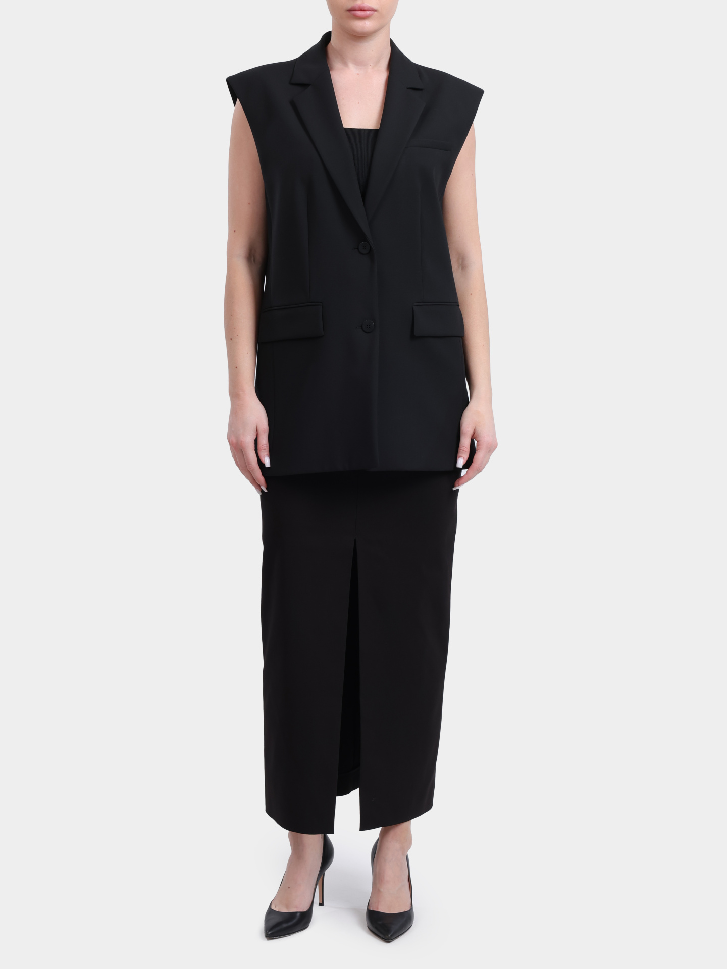 Юбка Hugo 50523554 001 черная женская с разрезами — купить в интернет-магазине Verdistore