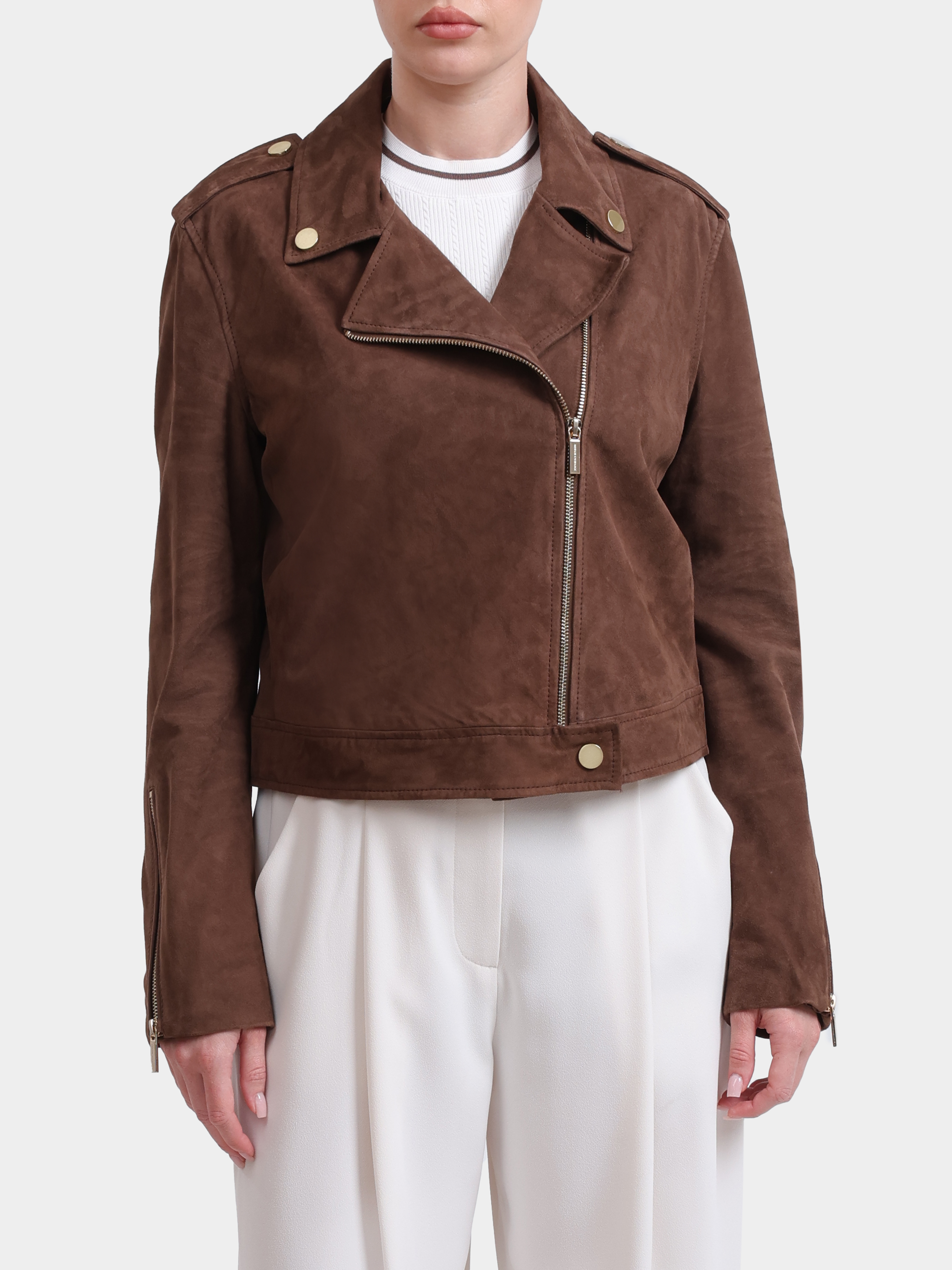 Куртка Armani Exchange XW001924 AF21549 U6136 замшевая женская — купить в интернет-магазине Verdistore