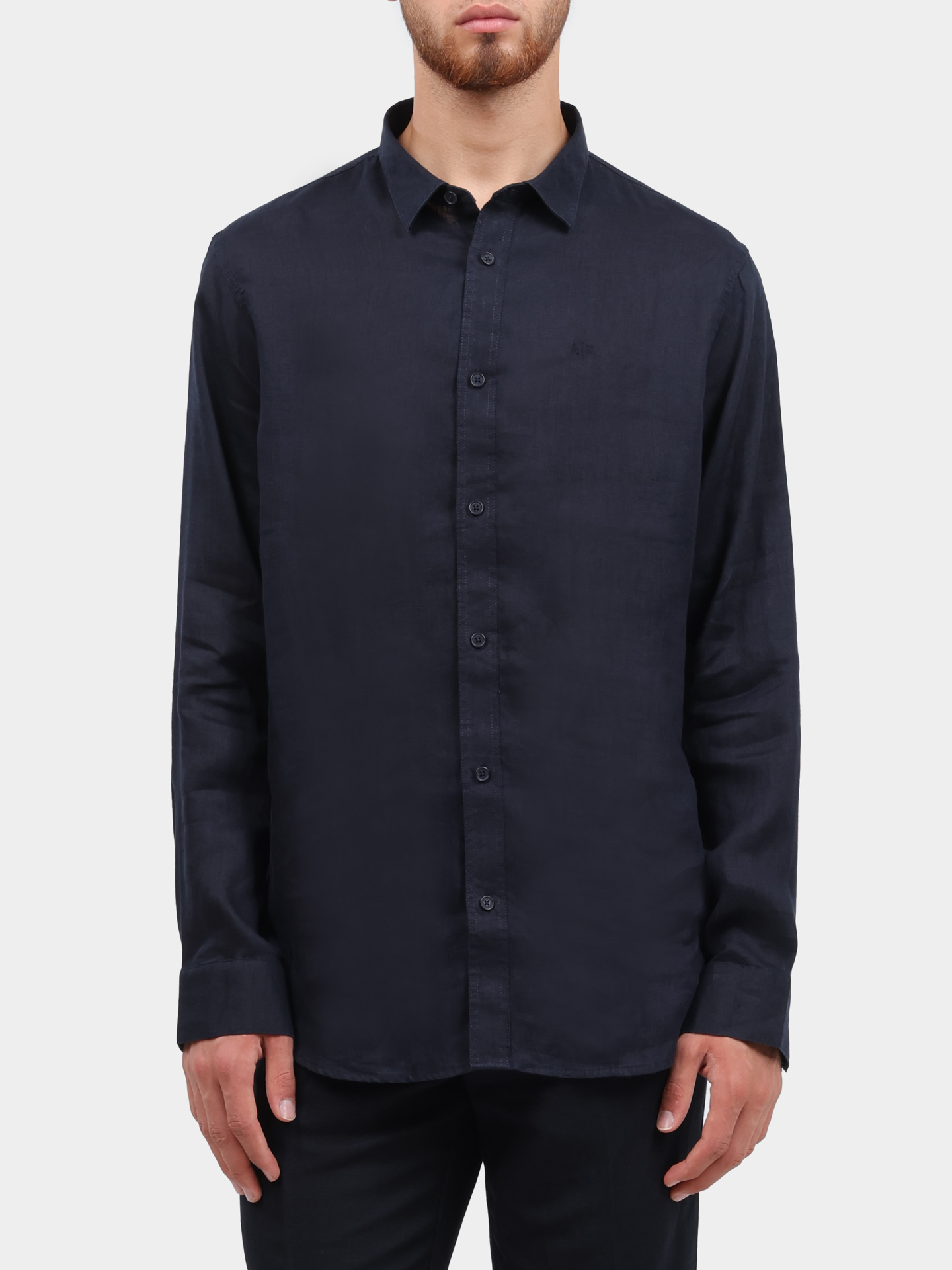 Рубашка Armani Exchange XM001221 AF14619 UB101 льняная мужская — купить в интернет-магазине Verdistore