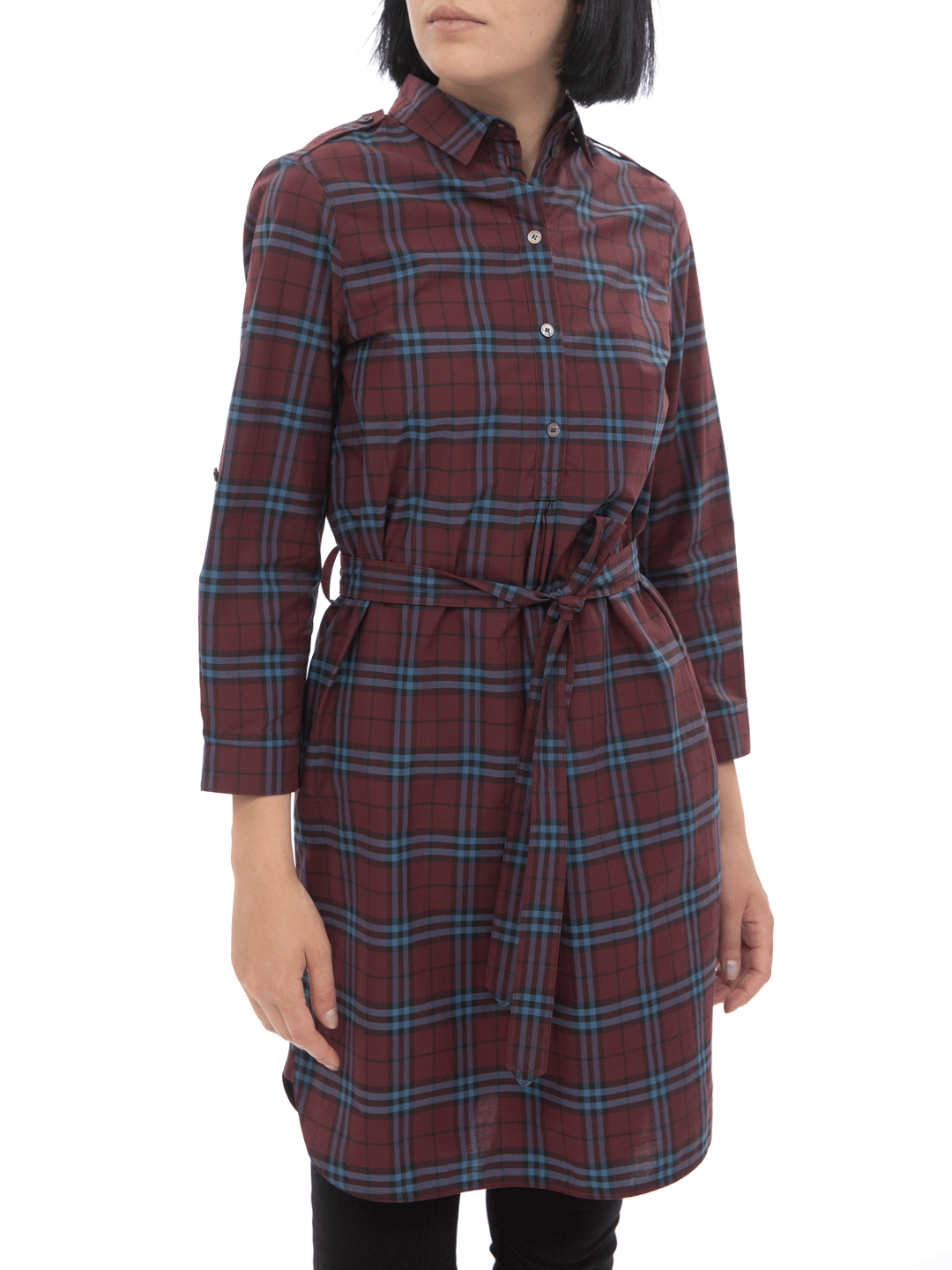 Платье Burberry 4066179 хлопковое женское в клетку — купить в интернет-магазине Verdistore