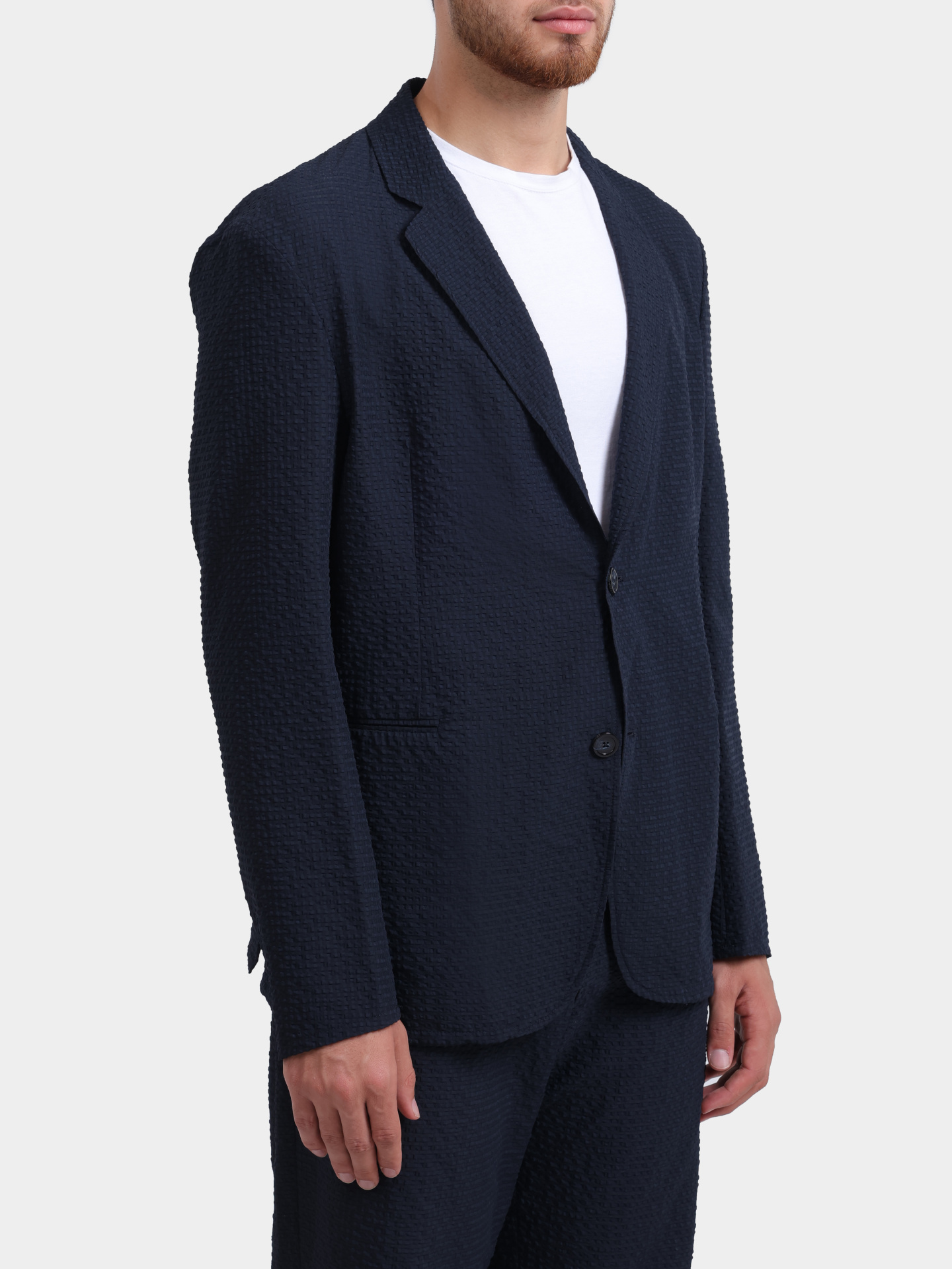 Пиджак Emporio Armani EM005801 TE20392 UB109 фактурный мужской — купить в интернет-магазине Verdistore
