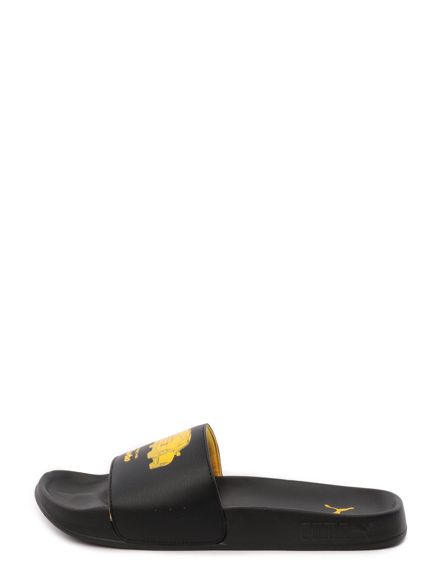 Тапки Puma x Porsche черные с желтым принтом на союзке — купить в интернет-магазине Verdistore