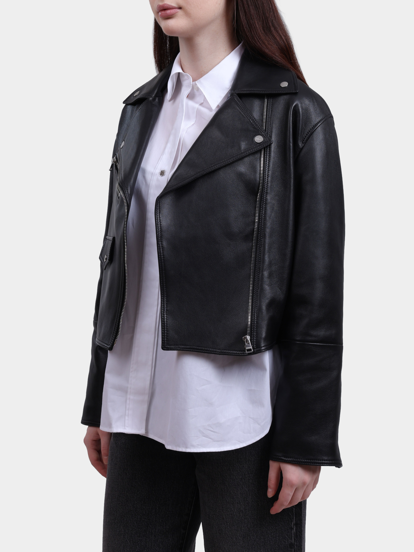 Куртка Hugo 50545066 001 кожаная женская — купить в интернет-магазине Verdistore