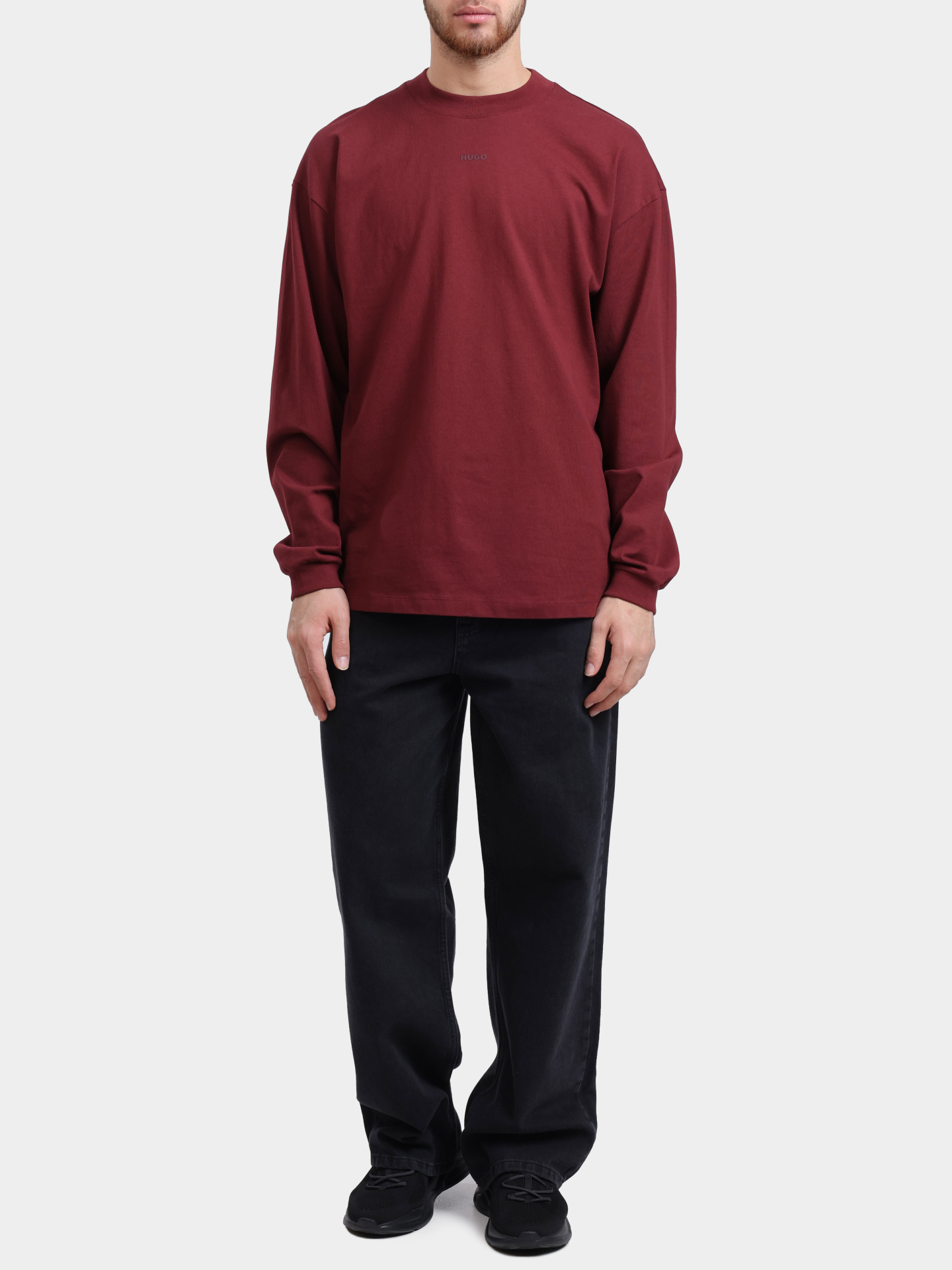 Лонгслив Hugo 50511029 602 хлопковый мужской  — купить в интернет-магазине Verdistore