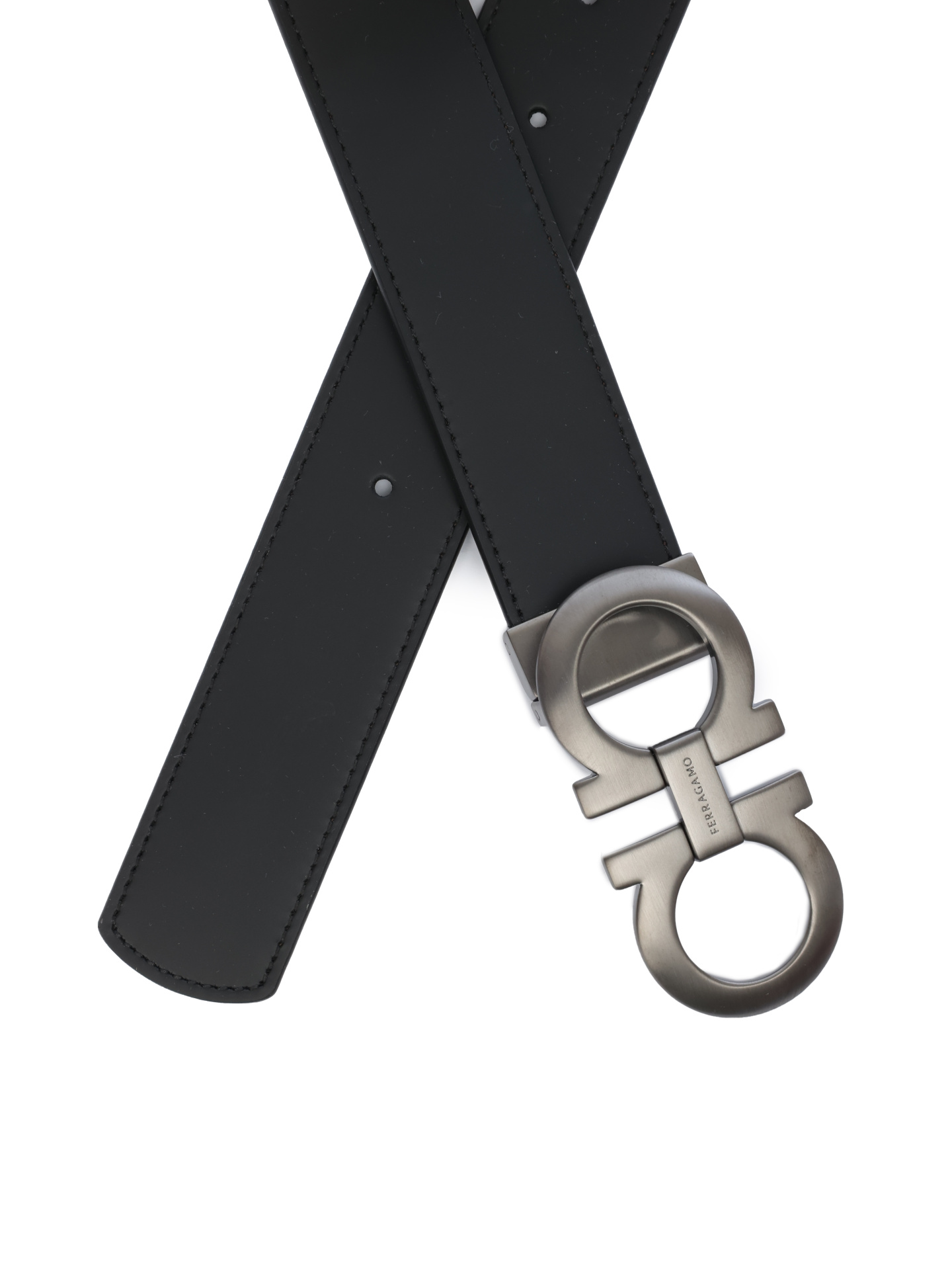 Ремень 675542464231 гладкий кожаный с крупным логотипом — купить в интернет-магазине Verdistore