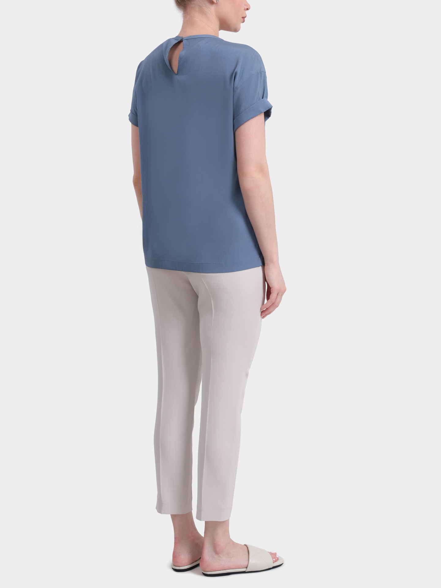 Брюки Brunello Cucinelli M0F73P1673 молочные женские — купить в интернет-магазине Verdistore