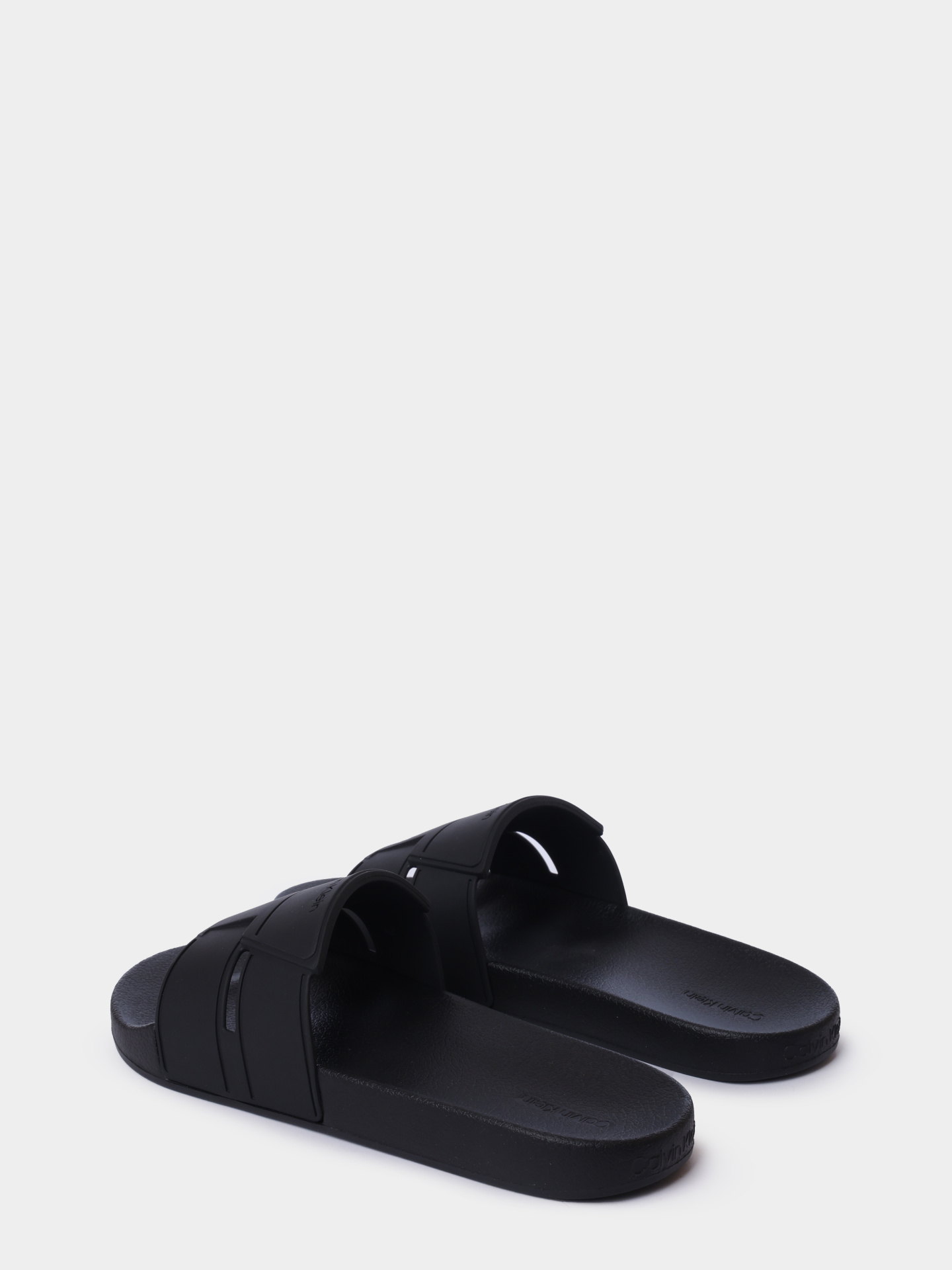 Шлепанцы Calvin Klein HM0HM01752 BEH черные мужские — купить в интернет-магазине Verdistore