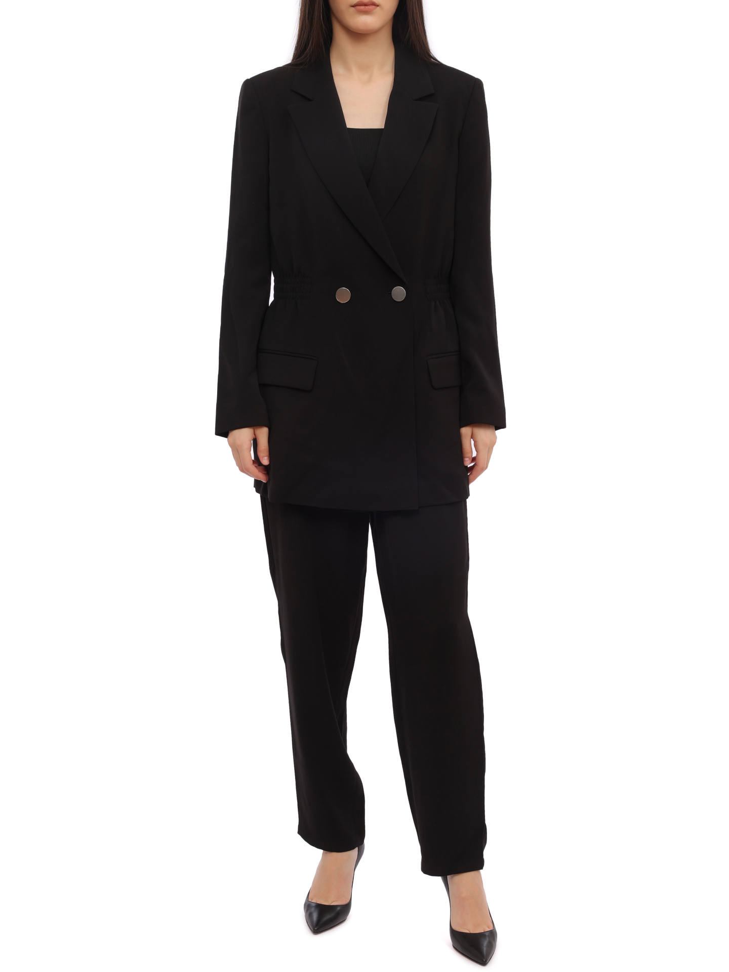 Брюки Armani Exchange 6RYP11 YN7NZ 1200 черные женские на резинке — купить в интернет-магазине Verdistore