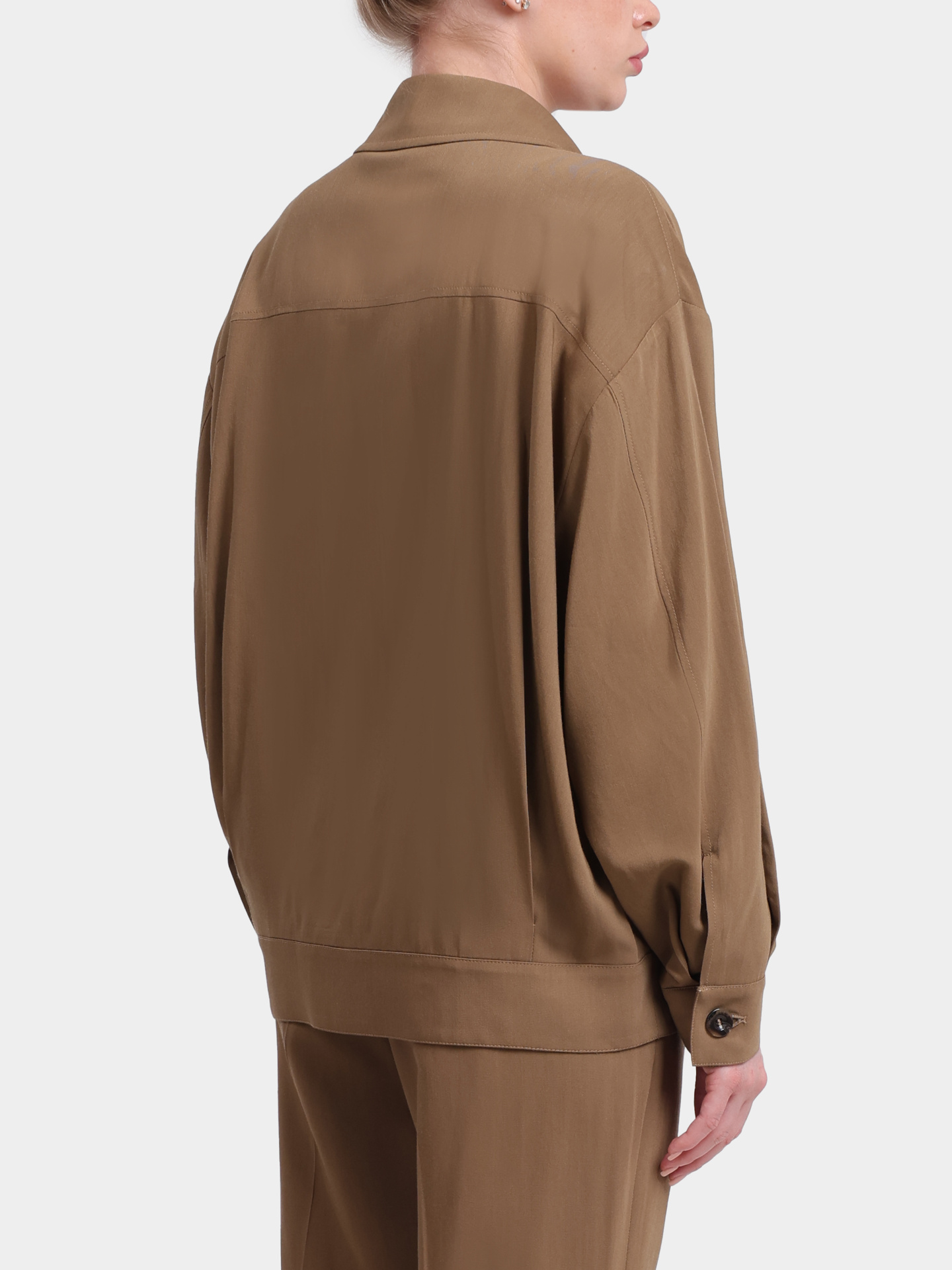 Куртка Marella Sport TEULADA 001 коричневая женская с цветком из пайеток — купить в интернет-магазине Verdistore