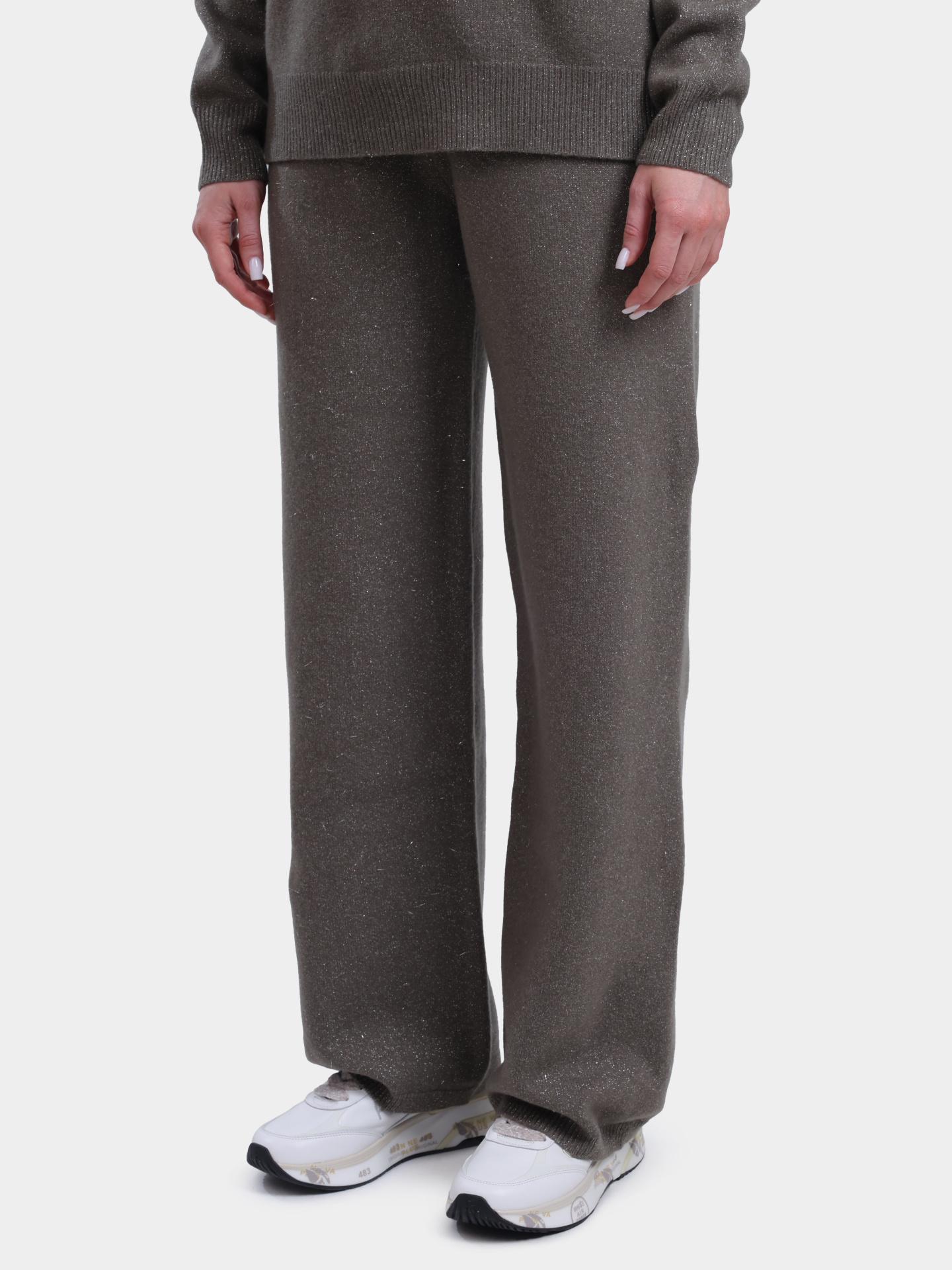 Брюки Peserico S94108F07Y 09160 39 шерстяные женские с люрексом — купить в интернет-магазине Verdistore