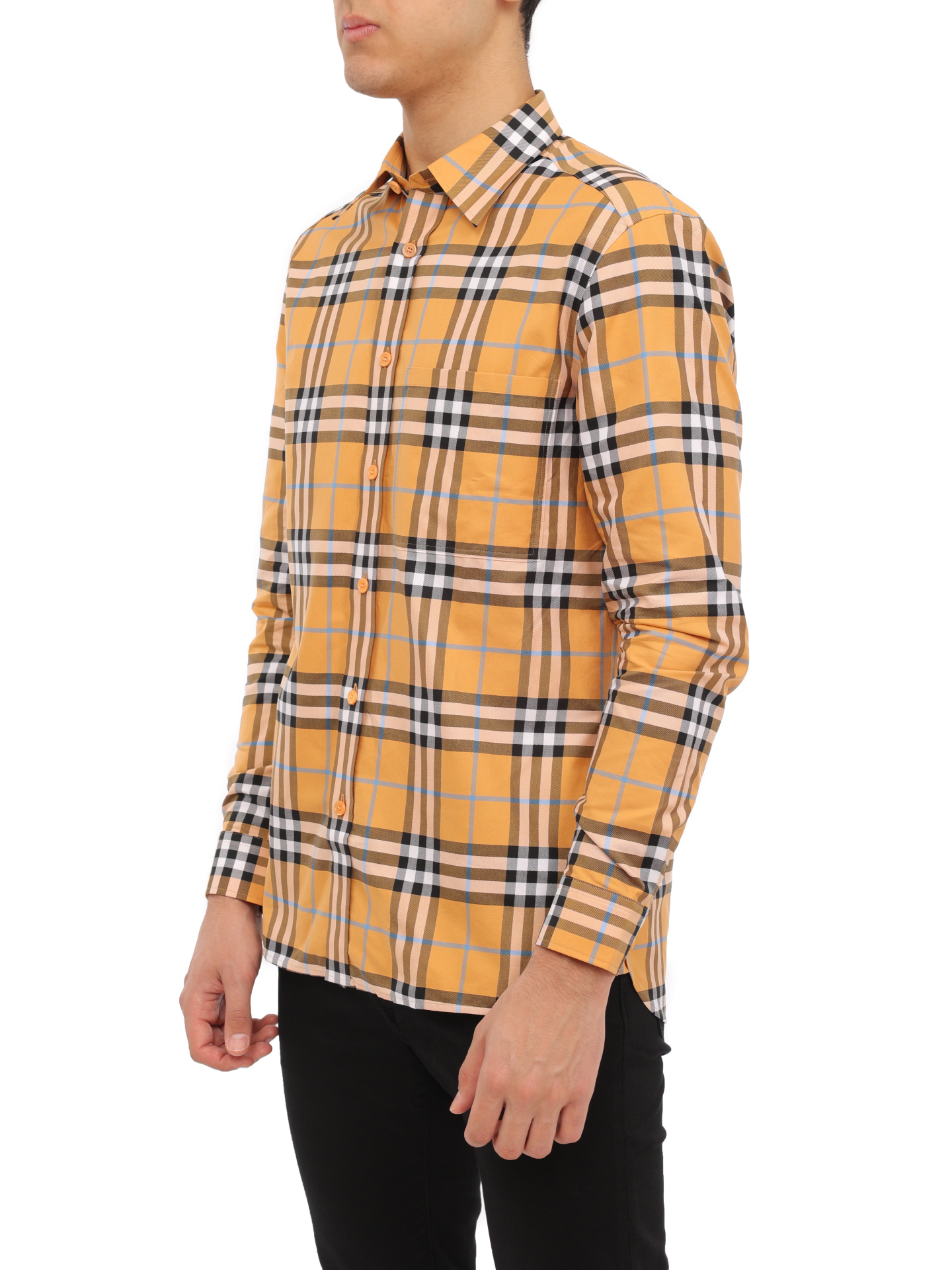 Рубашка Burberry 8071523 B6234 хлопковая мужская в клетку — купить в интернет-магазине Verdistore