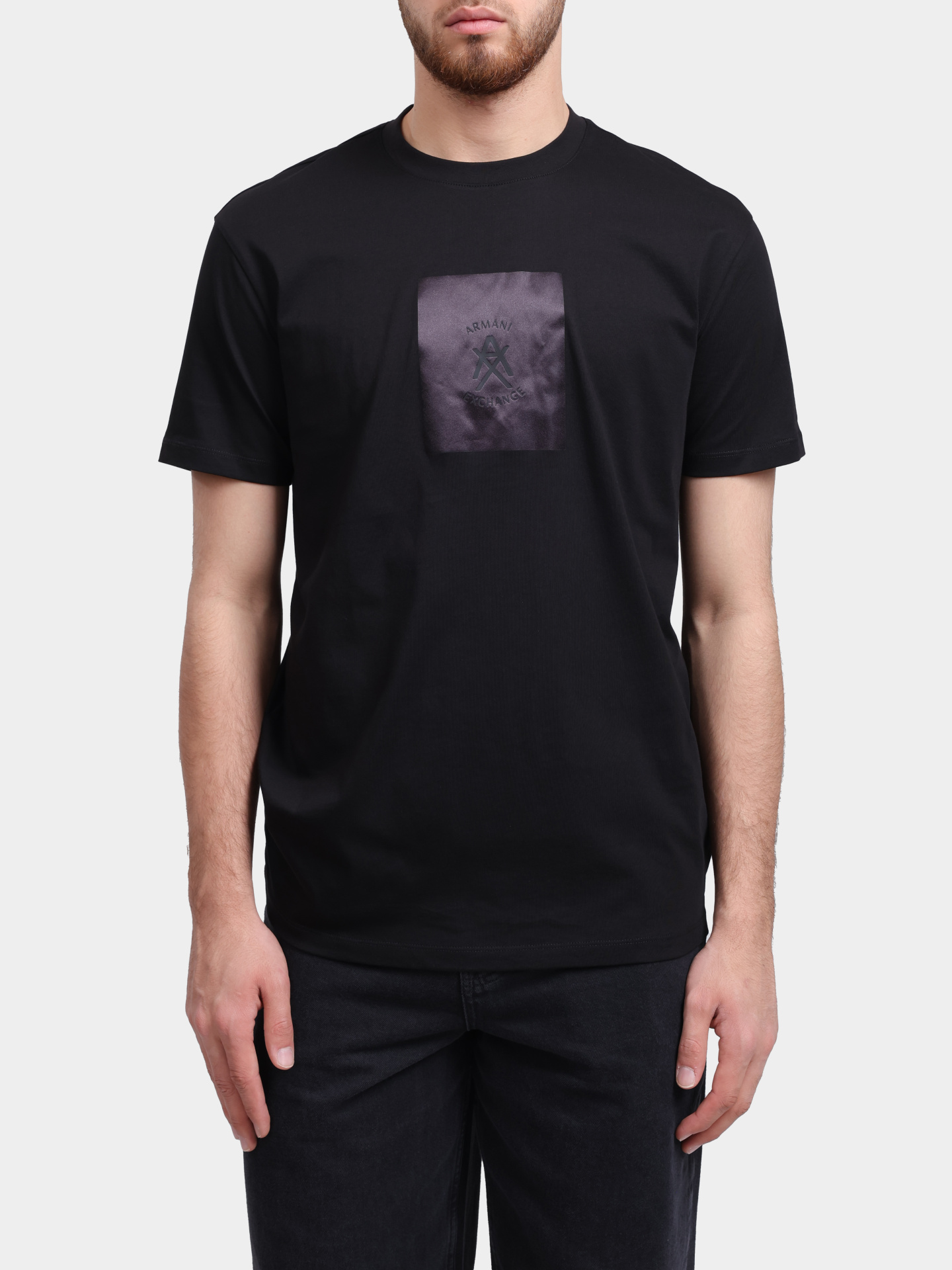 Футболка Armani Exchange XM002213 AF10356 UC001 черная мужская — купить в интернет-магазине Verdistore