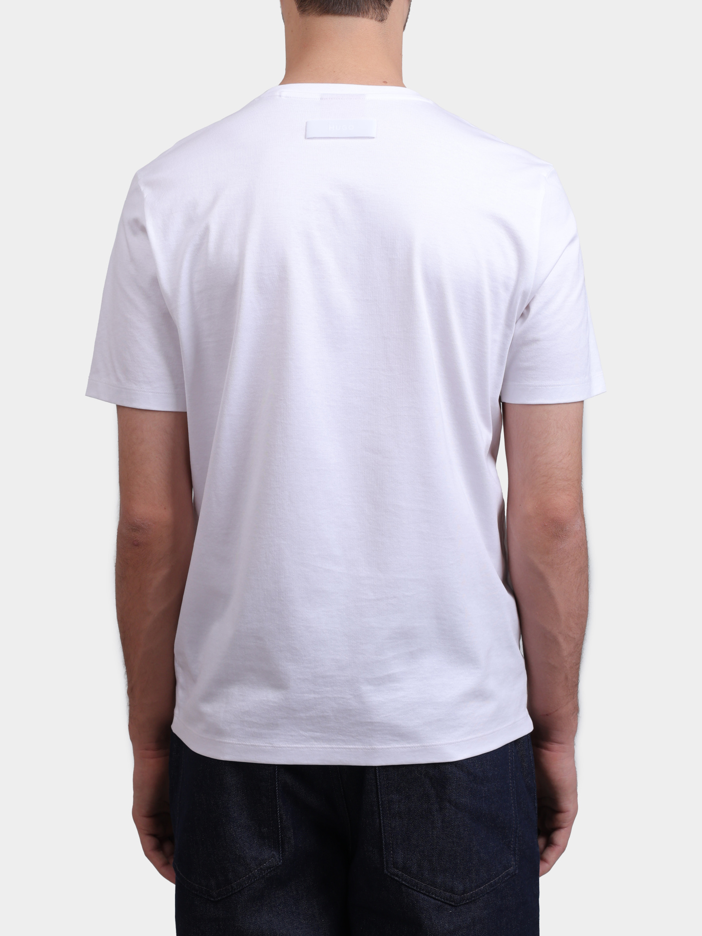 Футболка HUGO RED Dimerstee 10271881 01 50542969 100 белая мужская хлопковая — купить в интернет-магазине Verdistore