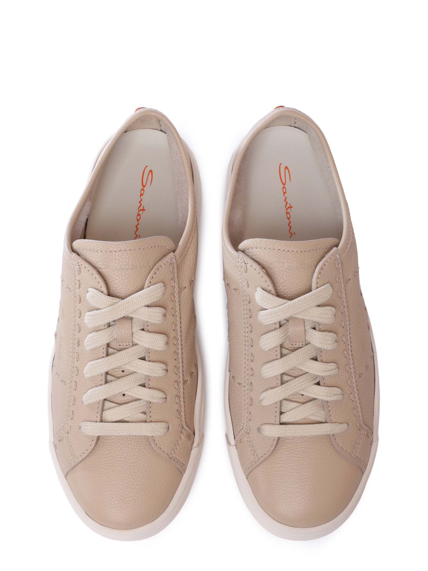 Кеды Santoni WBGG61345PNNTDYIP10 кожаные женские — купить в интернет-магазине Verdistore