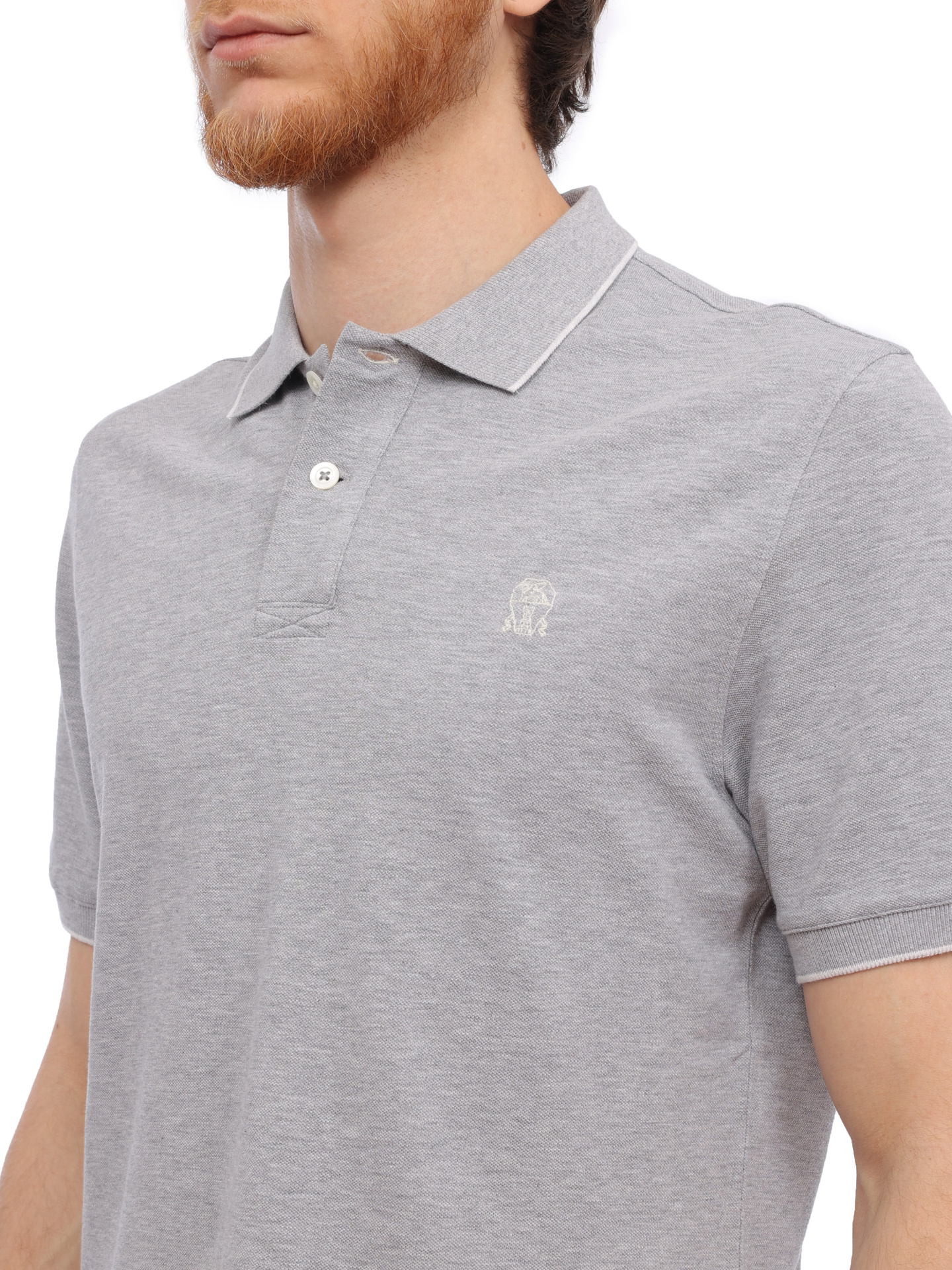 Поло Brunello Cucinelli ME8549779G CQ087 хлопковое мужское — купить в интернет-магазине Verdistore