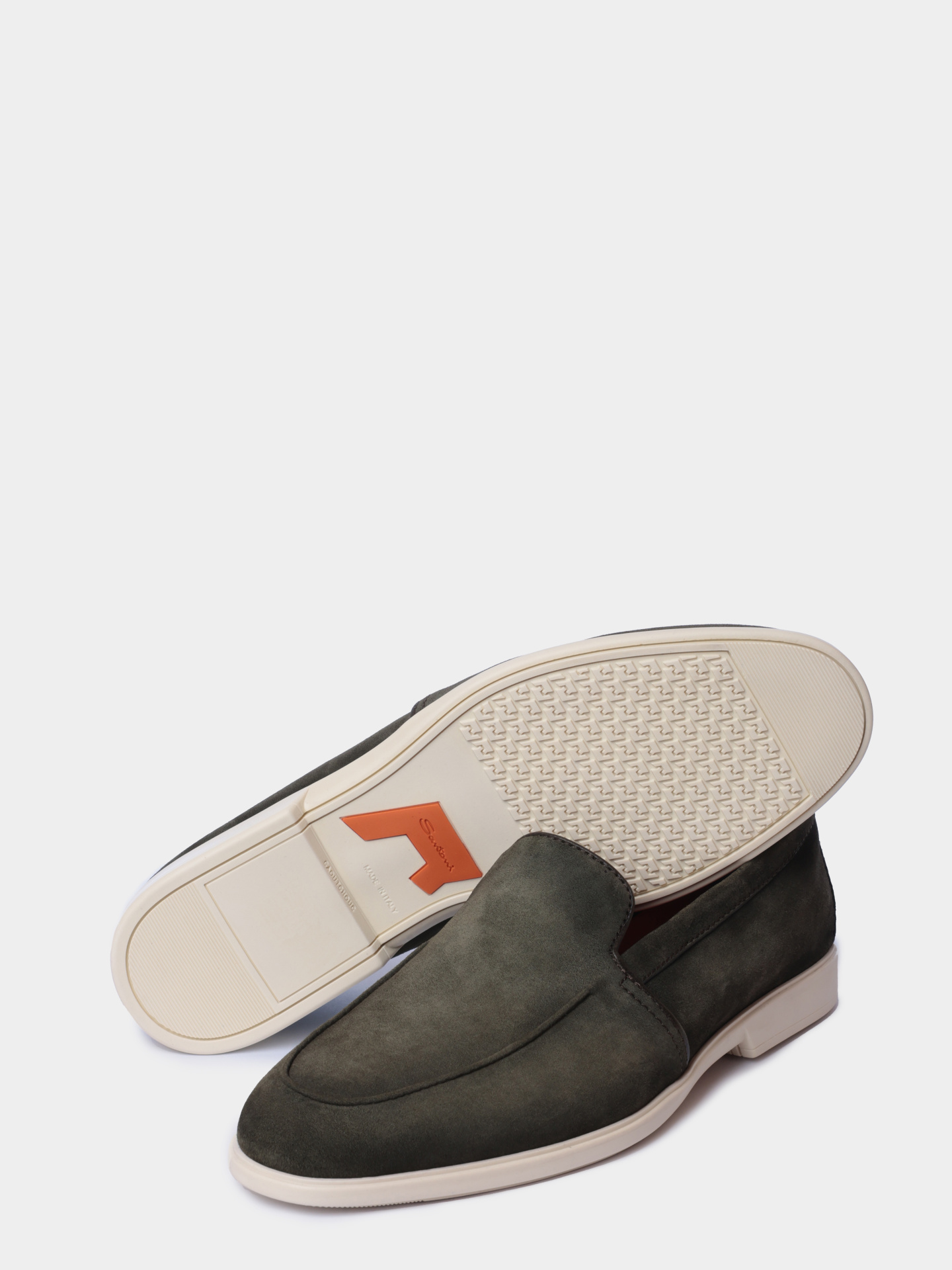 Лоферы Santoni MGAG18829TICSEAAV57 замшевые мужские — купить в интернет-магазине Verdistore