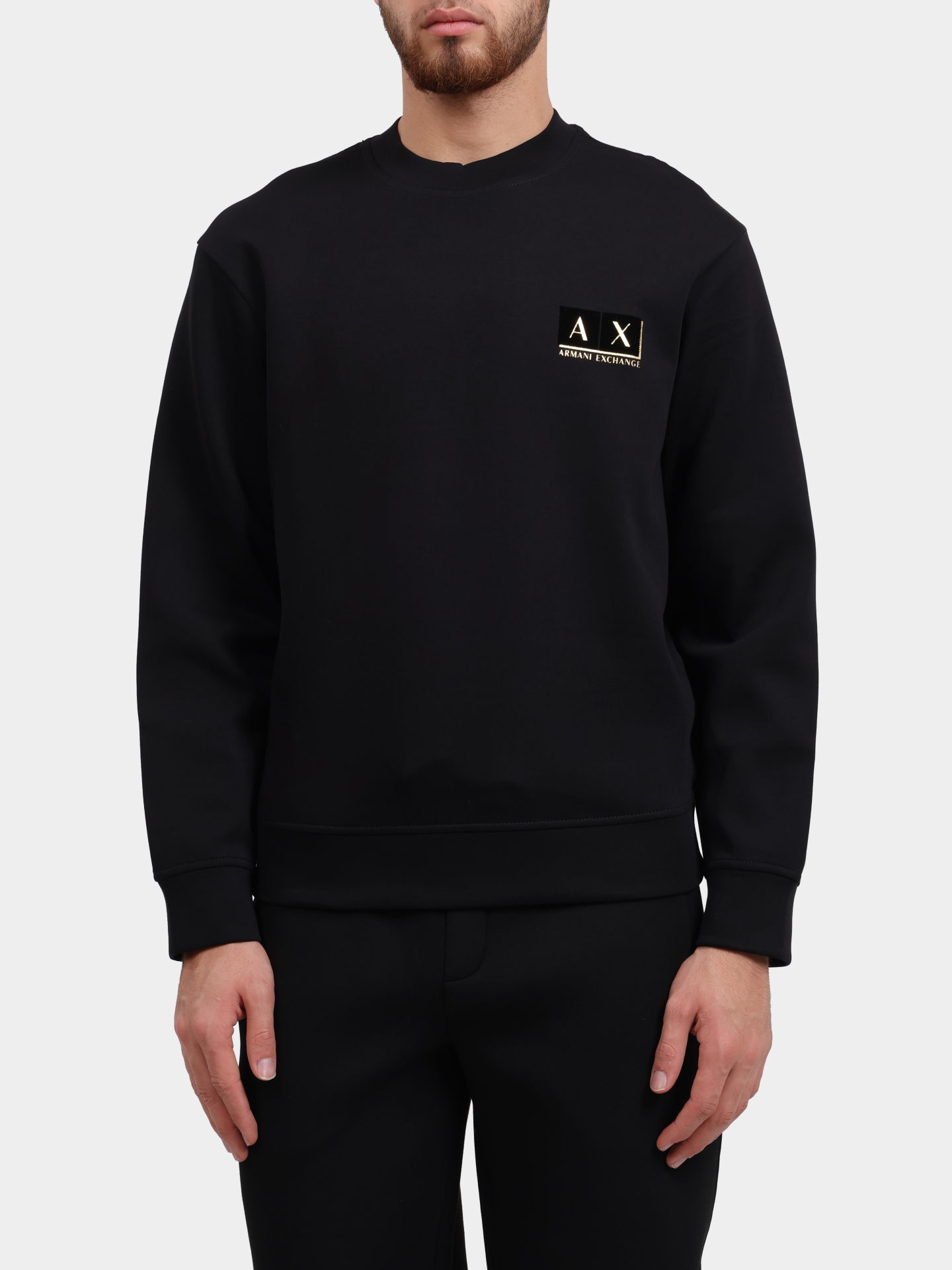 Свитшот Armani Exchange XM001892 AF10818 MC004 черный мужской — купить в интернет-магазине Verdistore