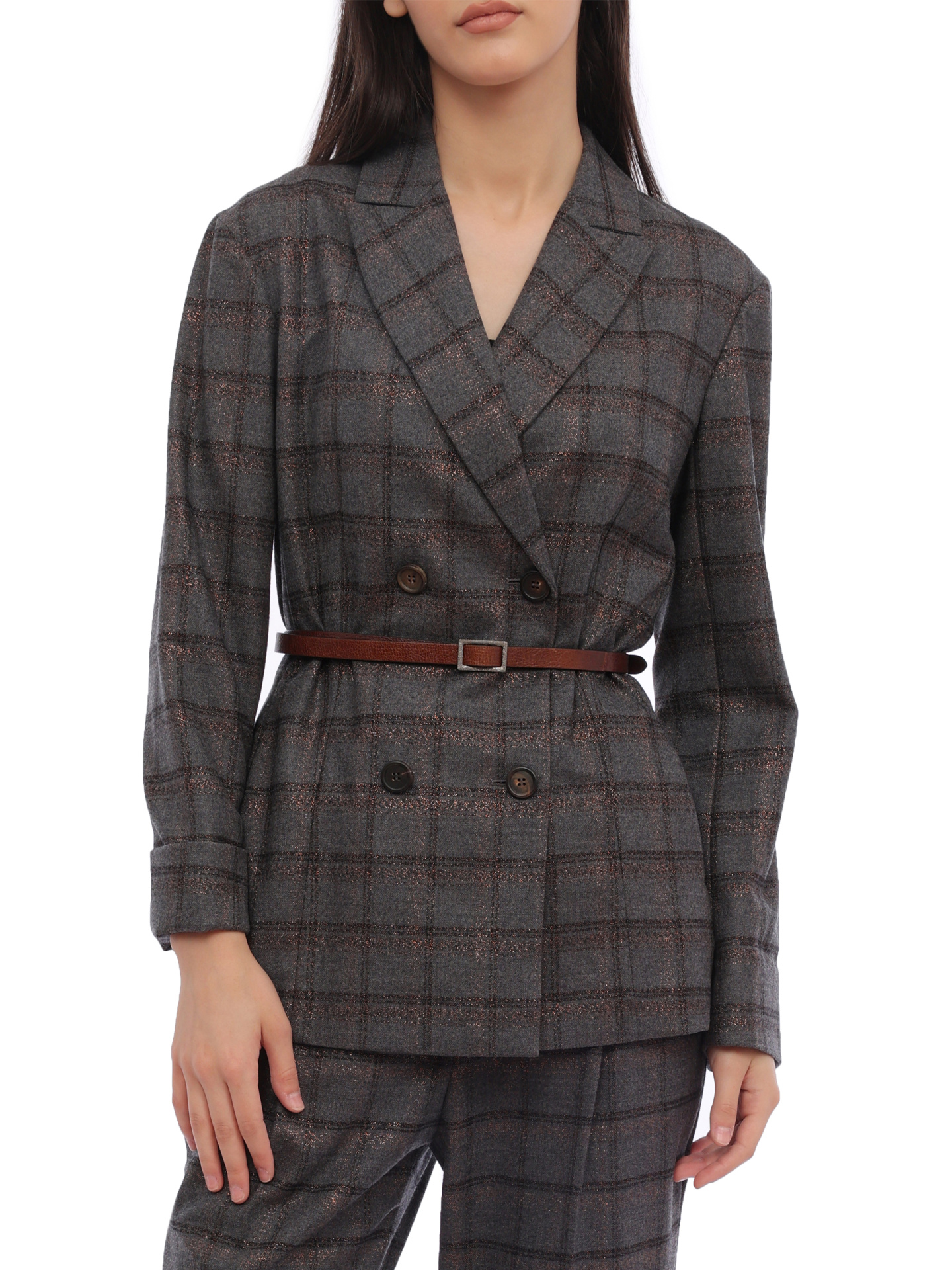 Костюм Brunello Cucinelli MB506T8308 клетчатый женский — купить в интернет-магазине Verdistore