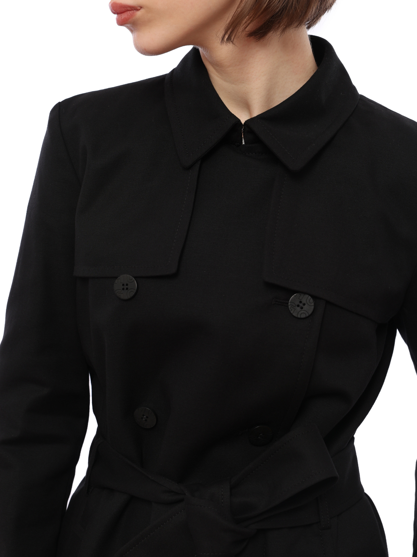 Тренч Hugo 50490175 001 черный женский — купить в интернет-магазине Verdistore