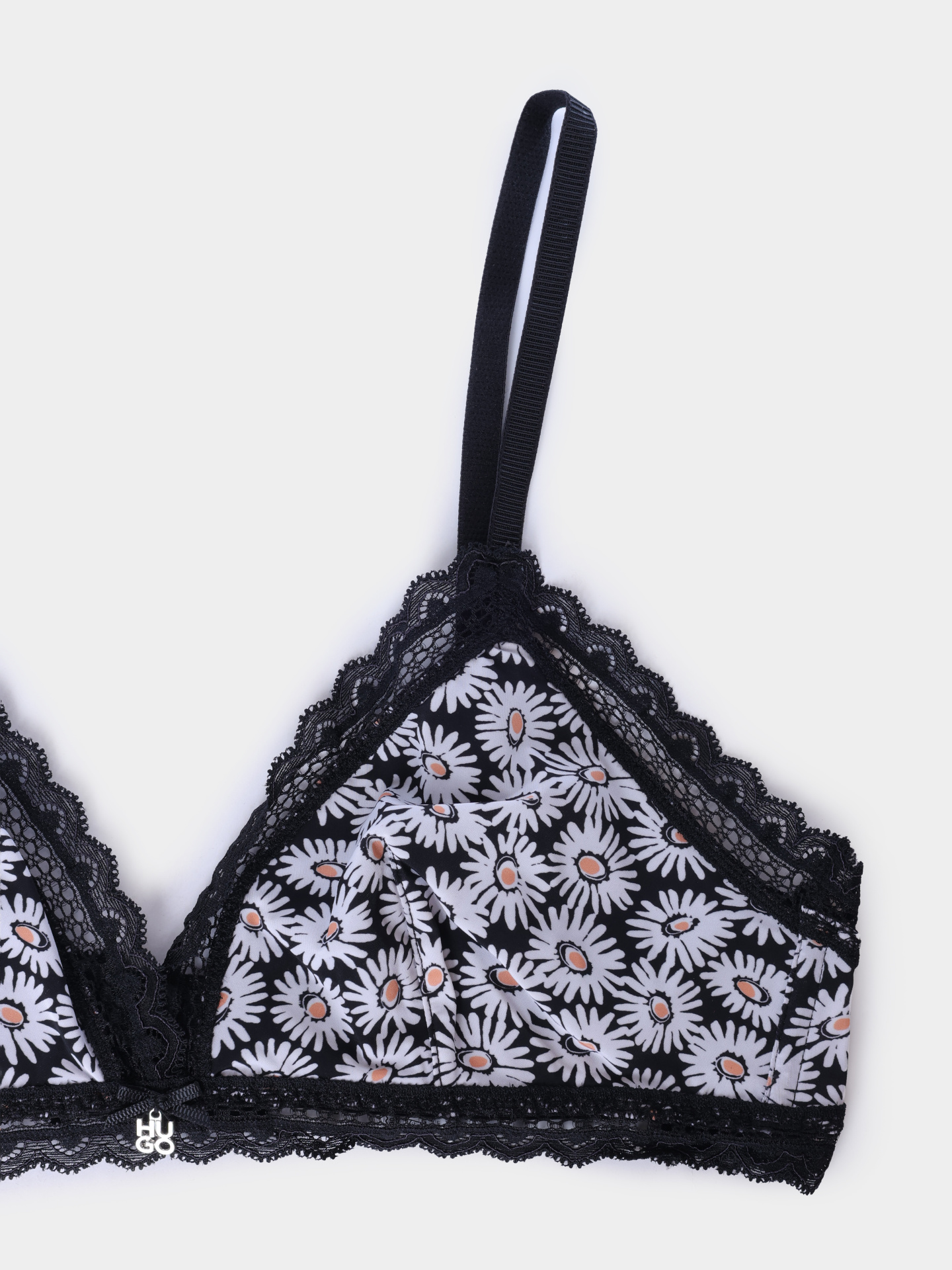 Бюст HUGO RED TRIANGLE FUN LACE 10269328 02 50540017 979 женский с принтом ромашек — купить в интернет-магазине Verdistore