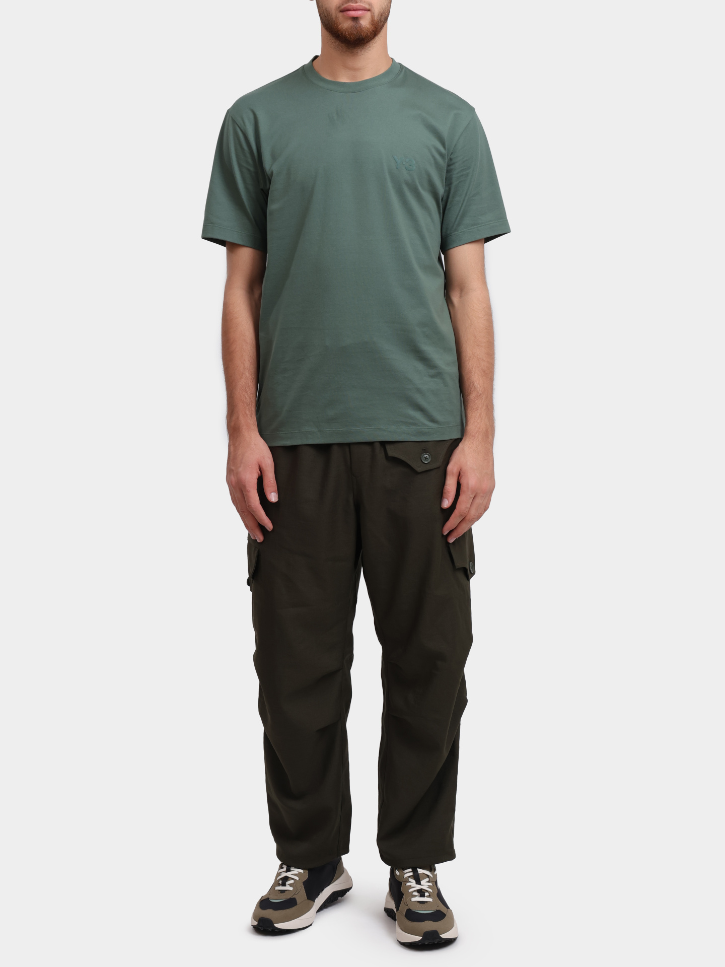 Футболка Y-3 JM7870 зеленая мужская из хлопка — купить в интернет-магазине Verdistore