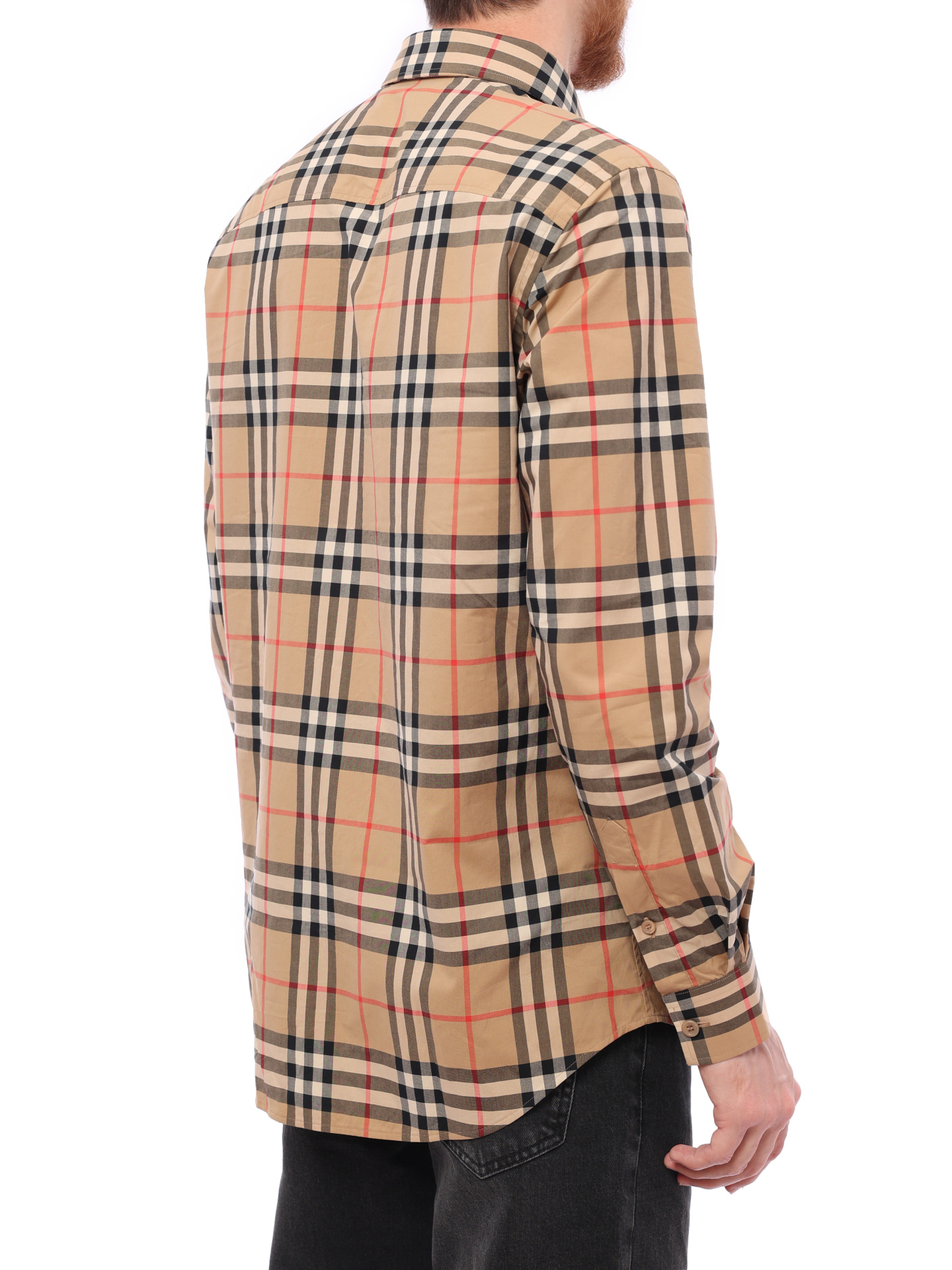 Рубашка Burberry 8020863 A7028 хлопковая мужская в клетку — купить в интернет-магазине Verdistore