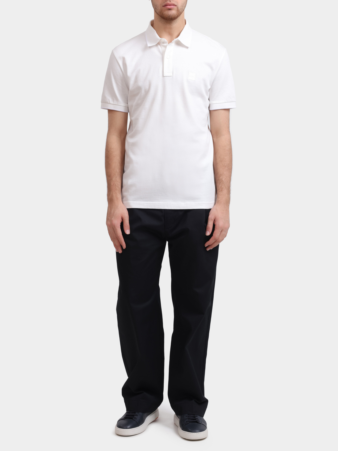 Поло Boss Passertip 10256683 мужское из хлопкового джерси — купить в интернет-магазине Verdistore