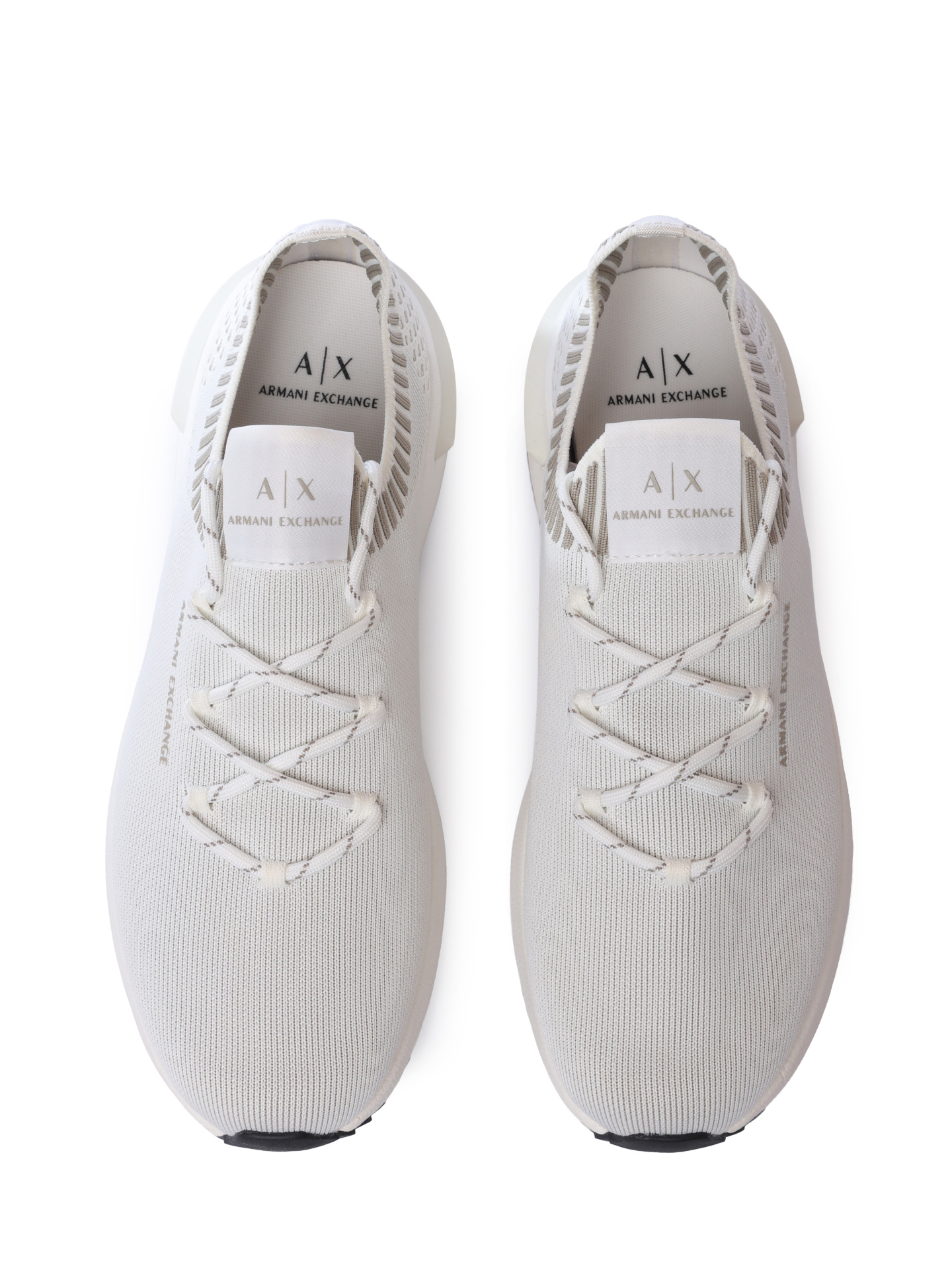 Кроссовки Armani Exchange XUX267 XV900 00894 белые мужские текстильные — купить в интернет-магазине Verdistore