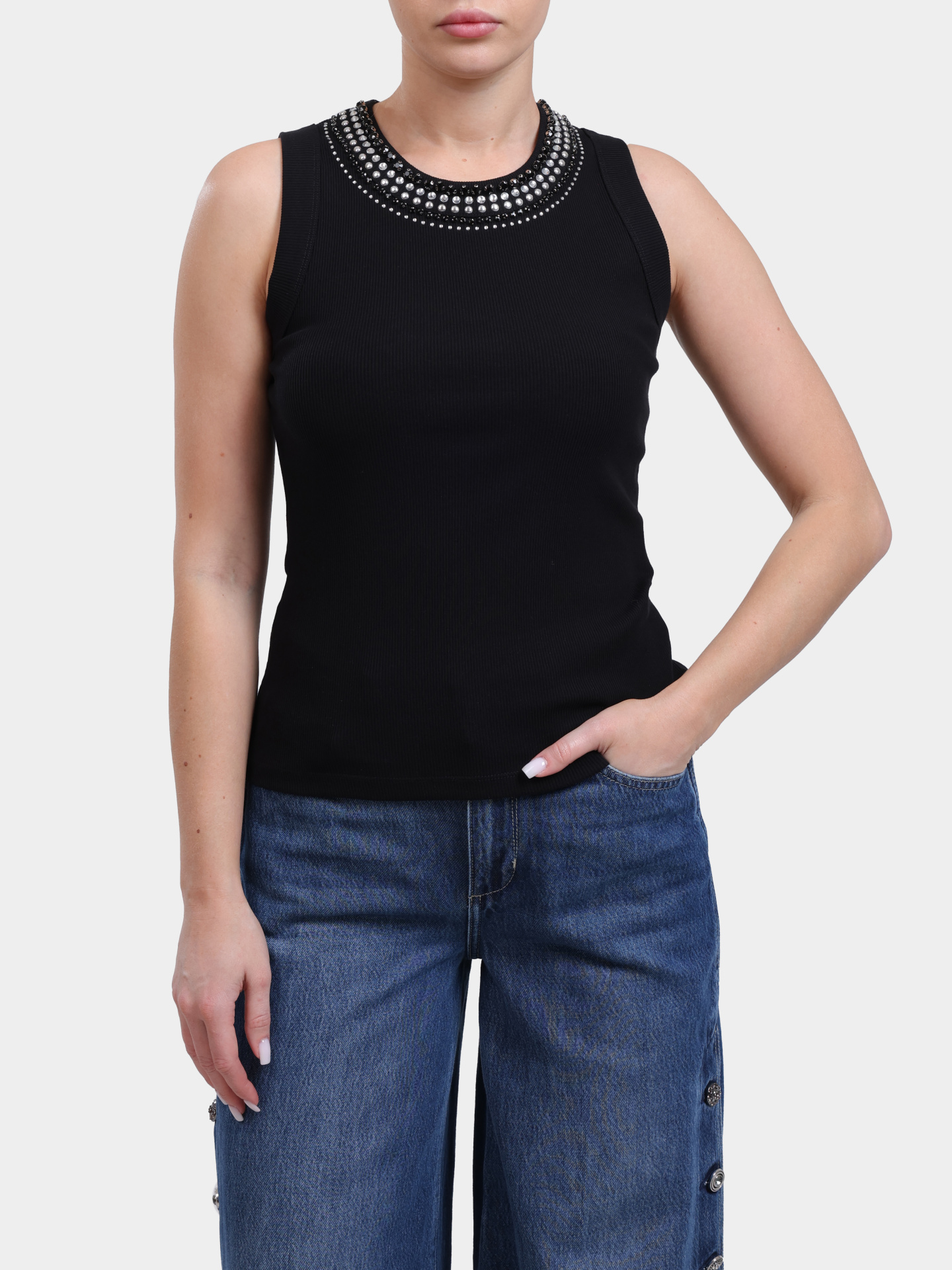 Топ Liu-Jo WA6490 J4822 P9368 черный женский — купить в интернет-магазине Verdistore