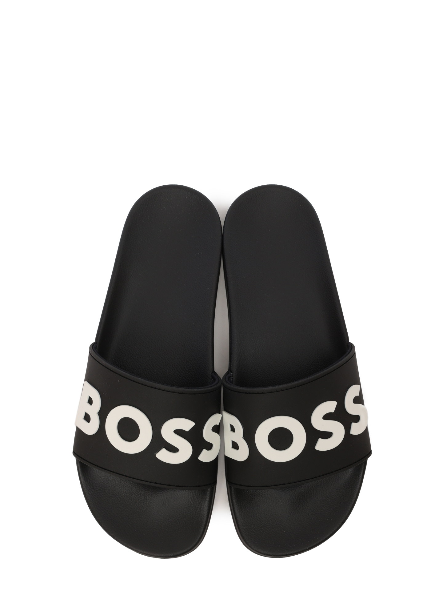 Шлепанцы черные резиновые с белым логотипом на союзке — купить в интернет-магазине Verdistore