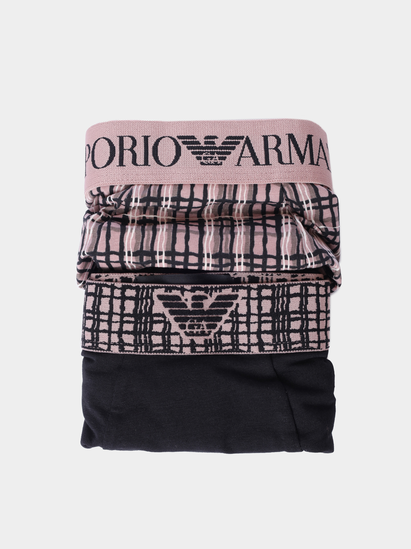 Трусы комплект 2 пары Emporio Armani EM001014 AF18885 M6061 мужской с контрастным принтом — купить в интернет-магазине Verdistore