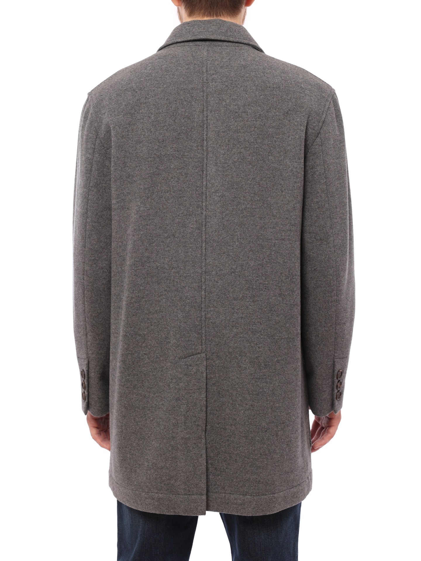Пальто Brunello Cucinelli MT4979090 С202 серое мужское кашемировое — купить в интернет-магазине Verdistore