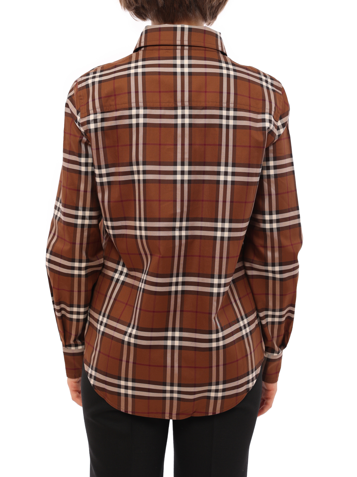 Рубашка Burberry 8063163 A9011 хлопковая женская в клетку — купить в интернет-магазине Verdistore