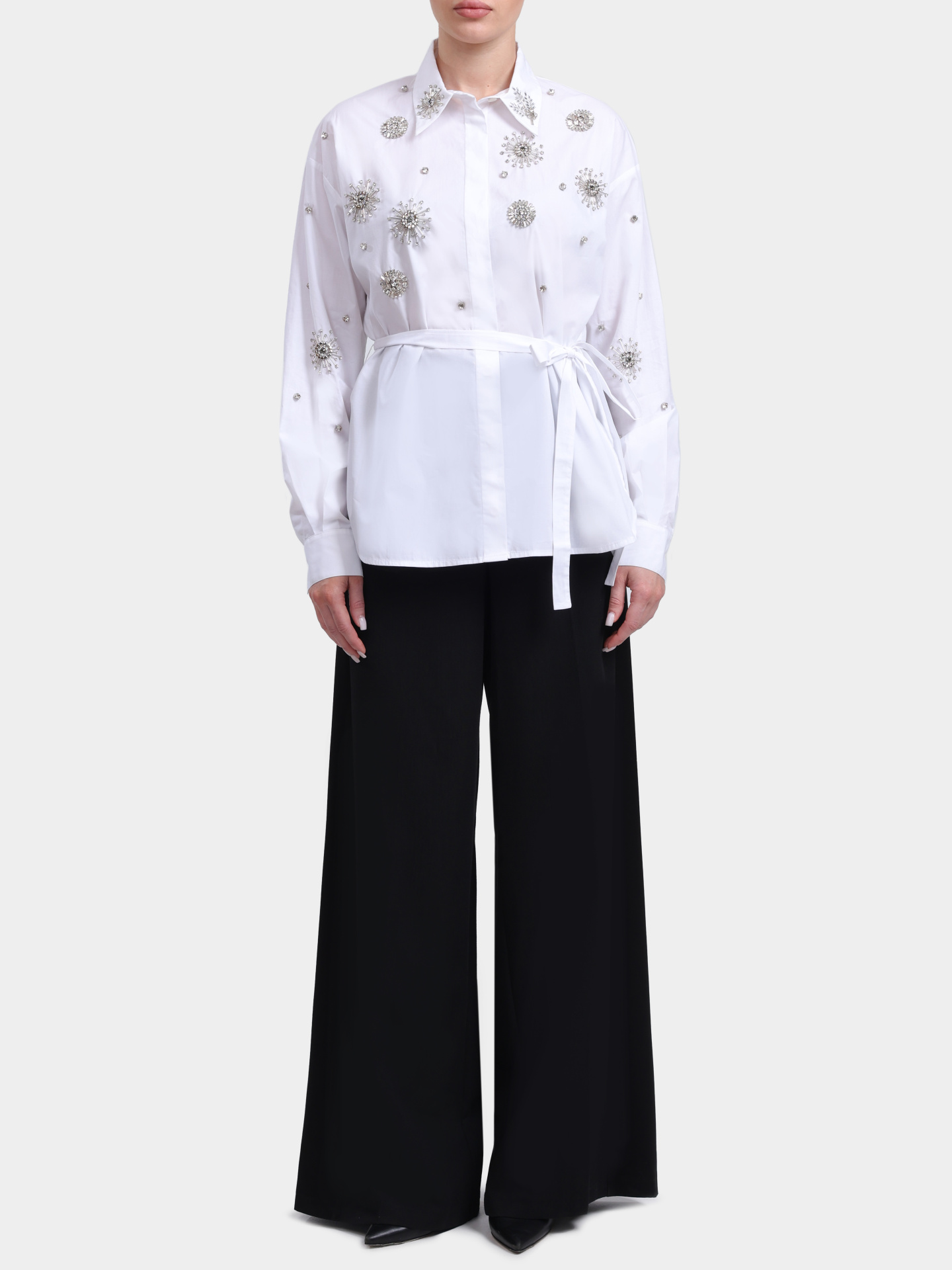 Рубашка Pinko 106225 A31W Z04 хлопковая женская с вышивкой — купить в интернет-магазине Verdistore