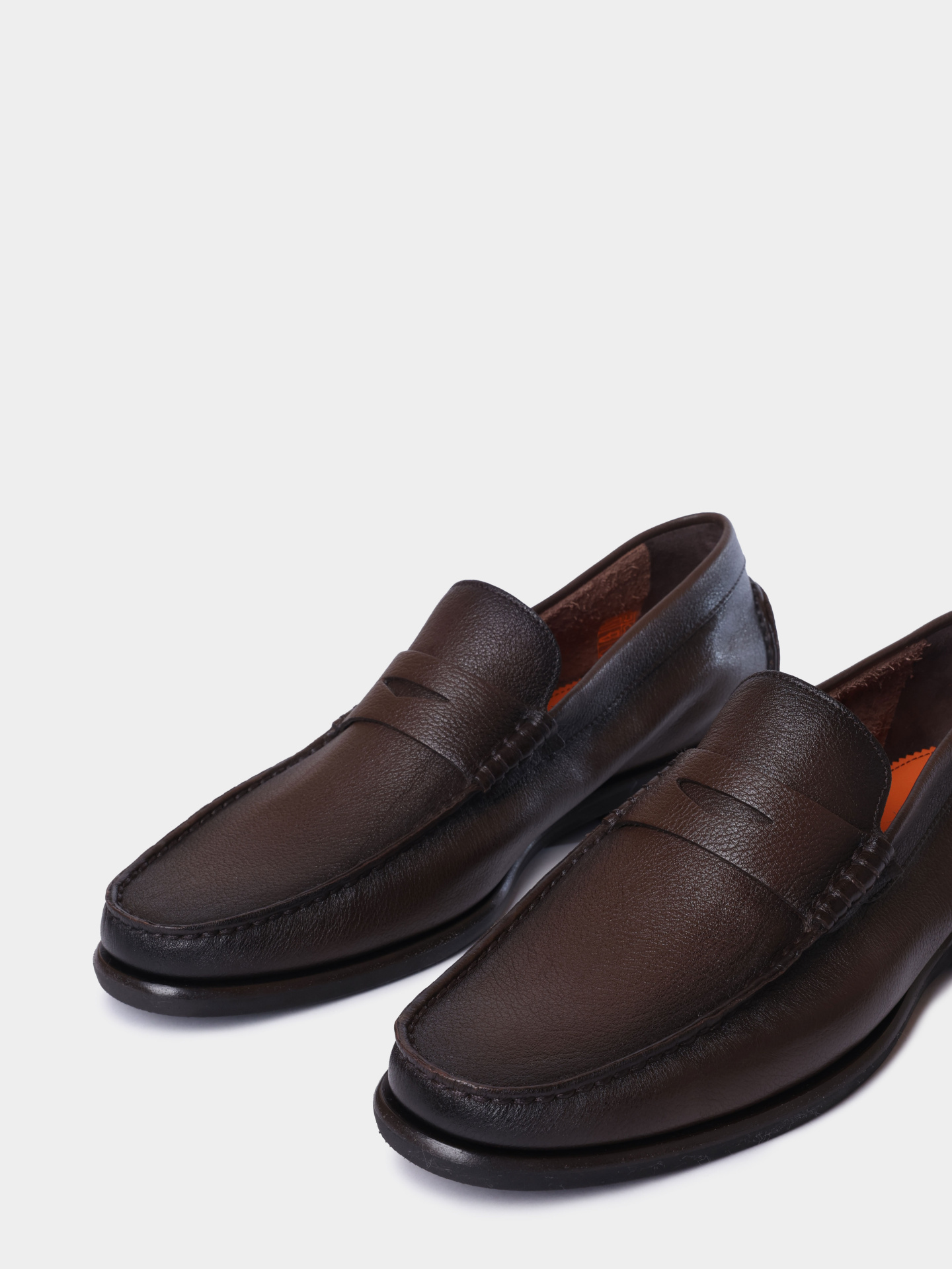 Лоферы Santoni MCPG02681LI1SSDST50 кожаные мужские — купить в интернет-магазине Verdistore