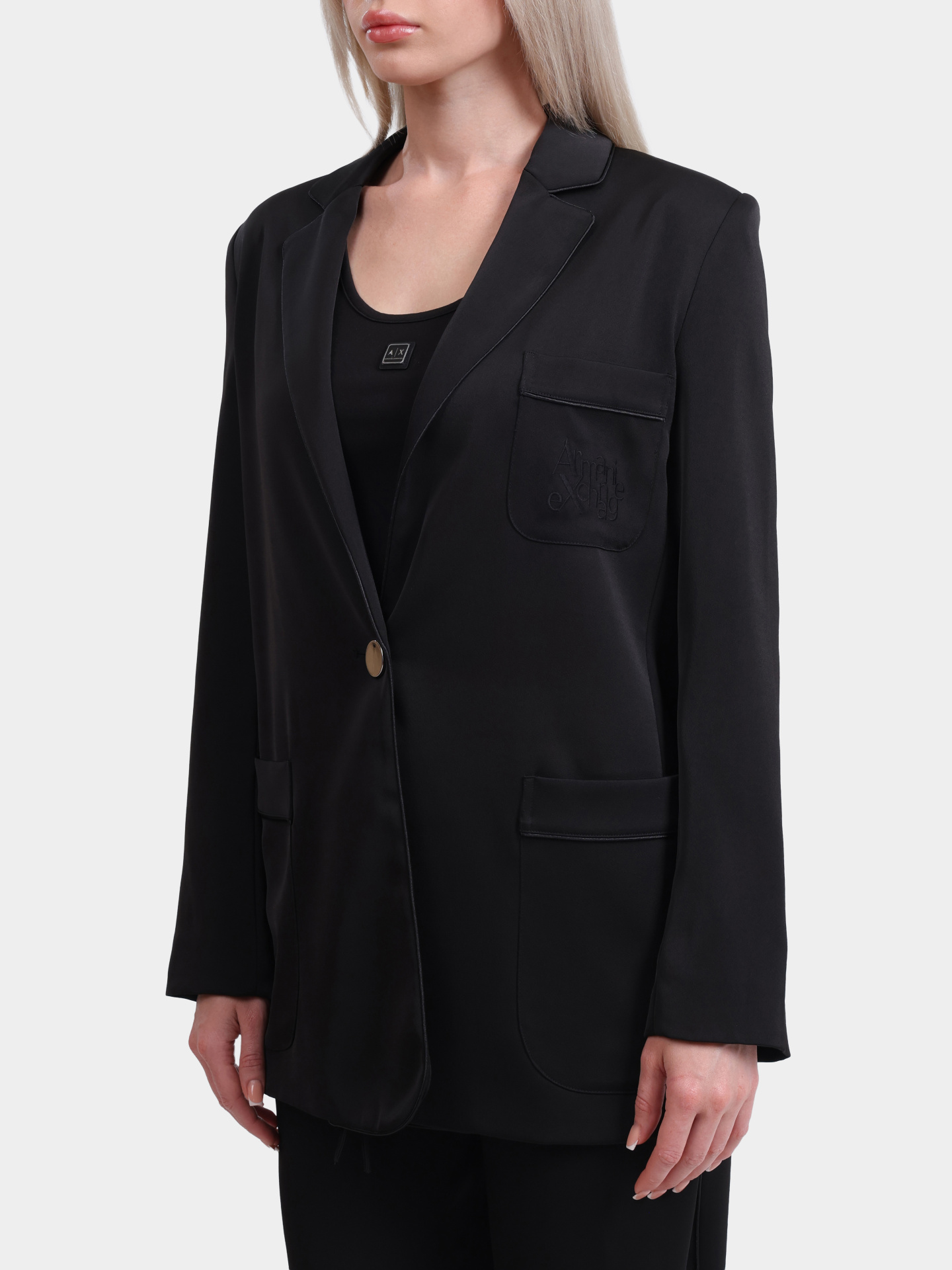 Жакет Armani Exchange XW000140 AF10840 UC001 черный женский  — купить в интернет-магазине Verdistore