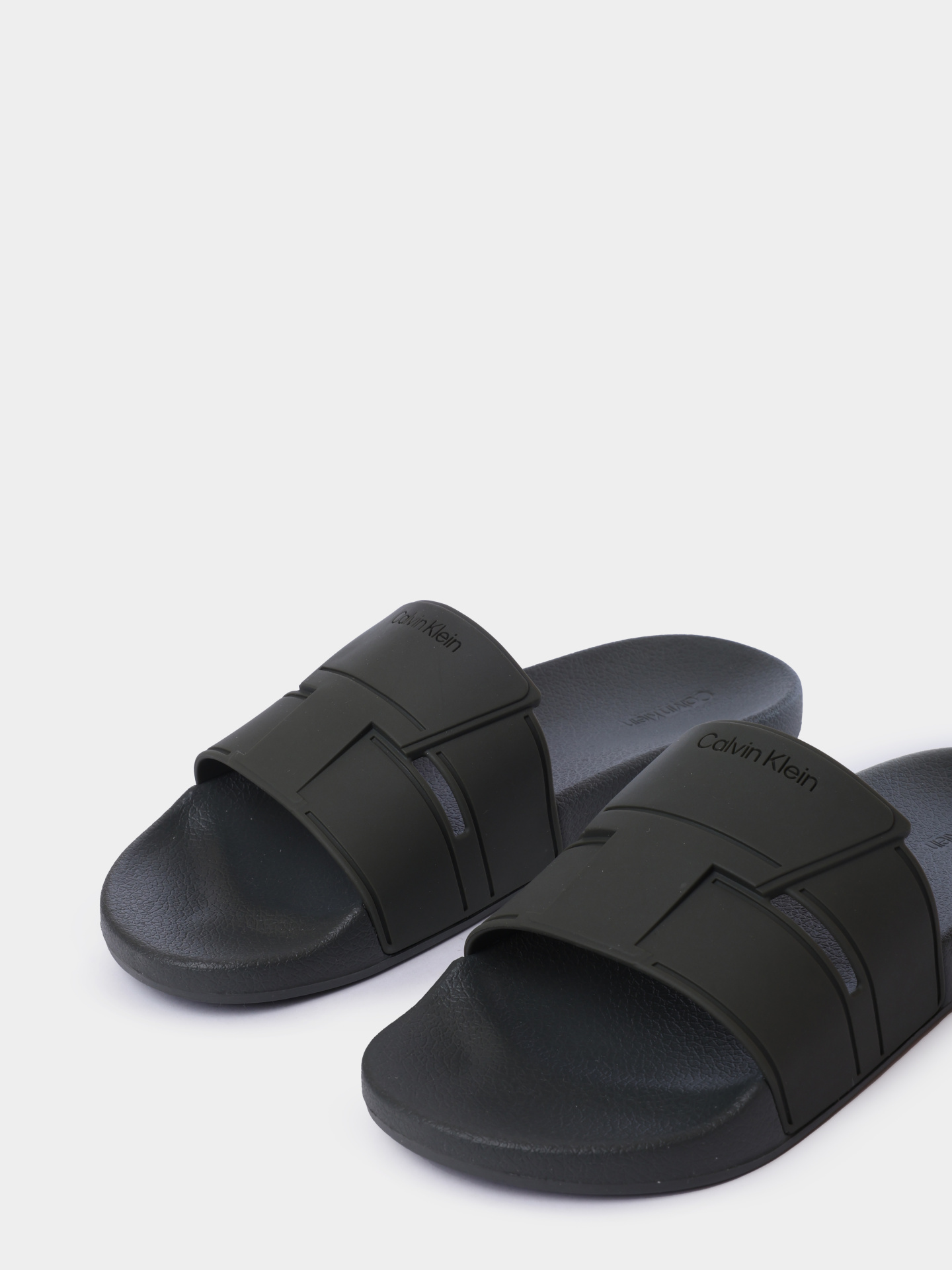 Шлепанцы Calvin Klein HM0HM01752 LEX оливковые мужские — купить в интернет-магазине Verdistore