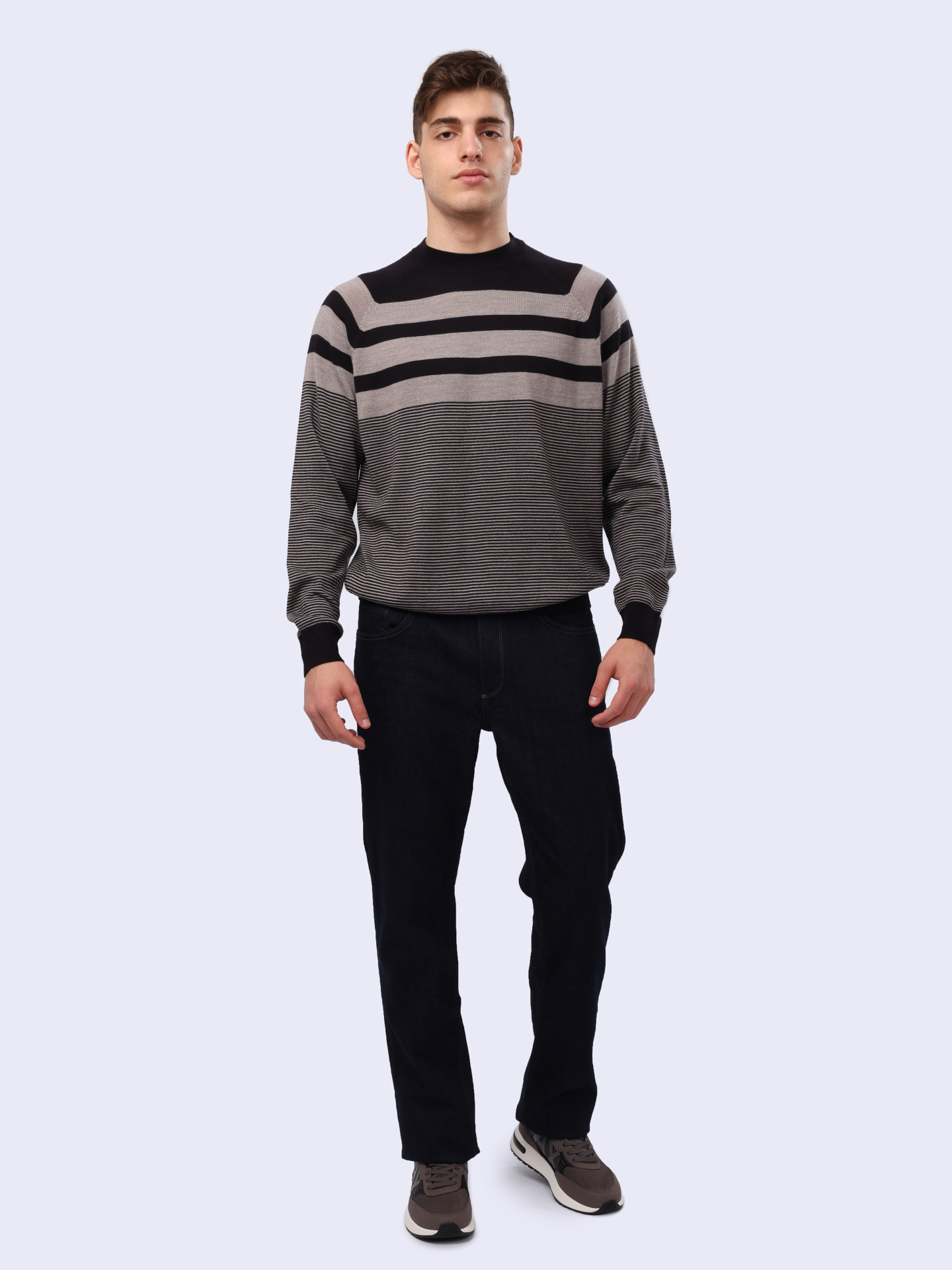 Свитер Armani Exchange 6DZM2K ZMM9Z 25FV полосатый мужской — купить в интернет-магазине Verdistore