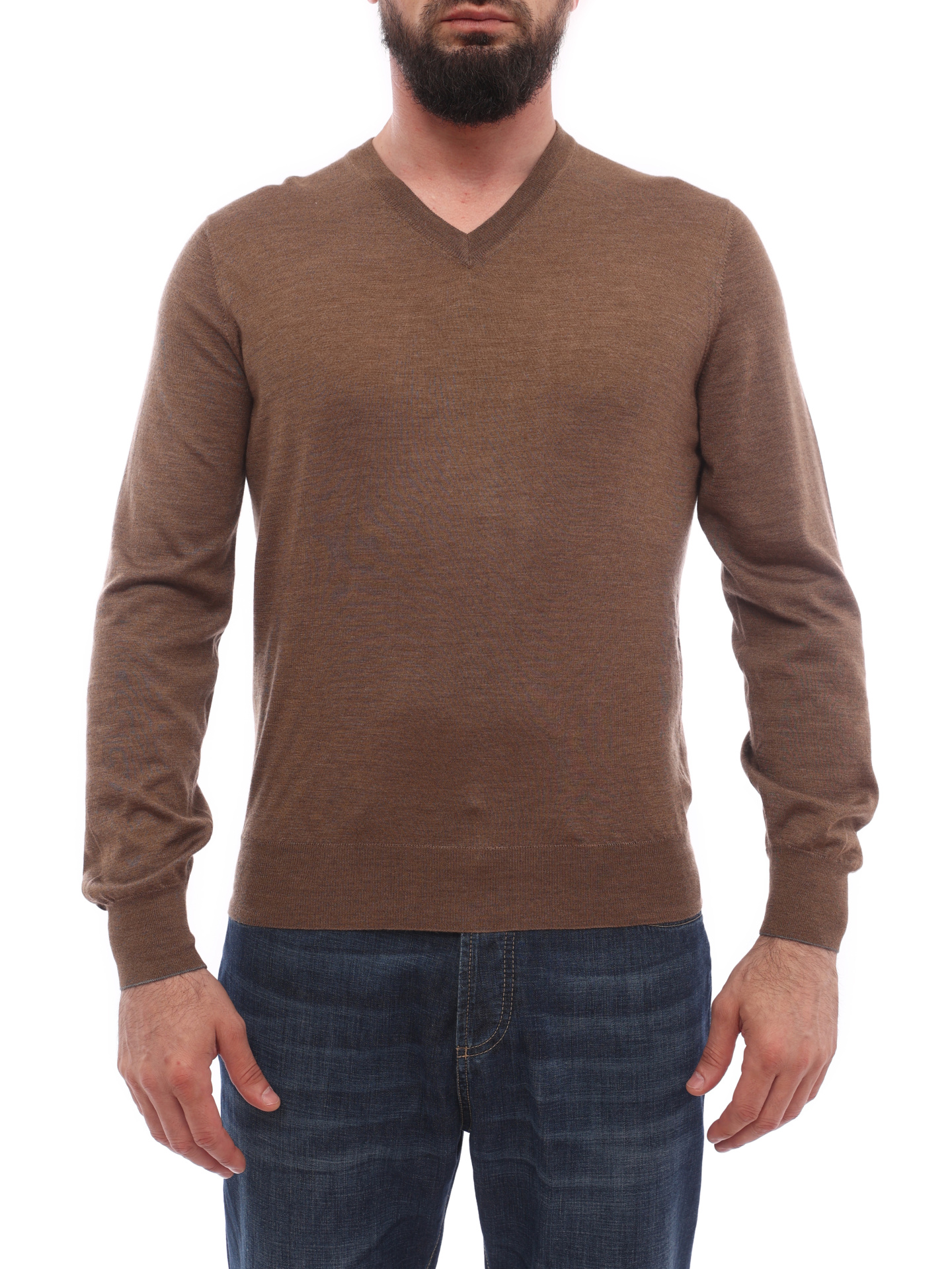 Джемпер Brunello Cucinelli M2300162 трикотажный мужской с V-вырезом — купить в интернет-магазине Verdistore