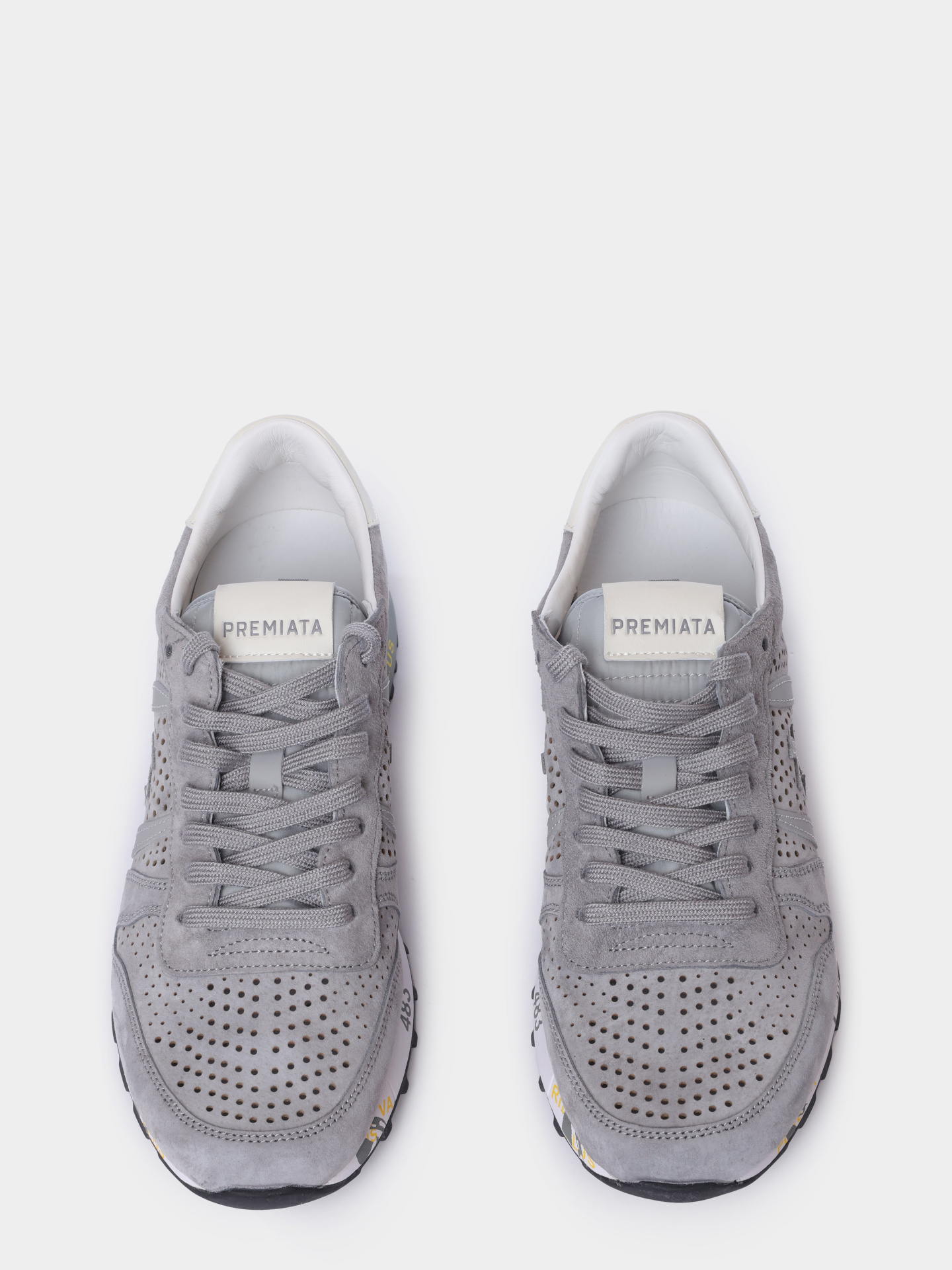 Кроссовки Premiata Sport ERIC VAR 8231 серые мужские комбинированные с перфорацией — купить в интернет-магазине Verdistore