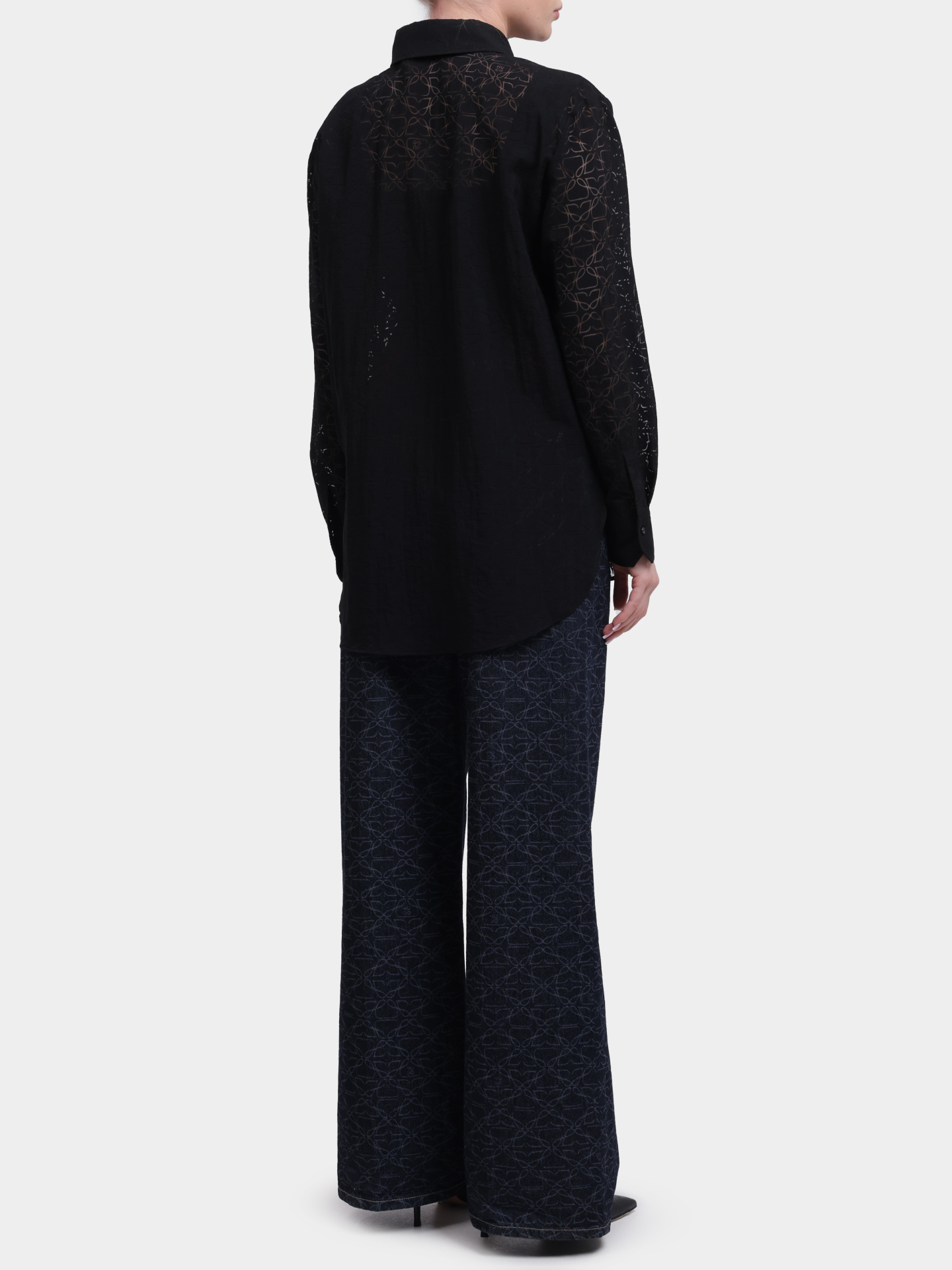 Блузка Hugo 50543366 968 черная женская с узором — купить в интернет-магазине Verdistore