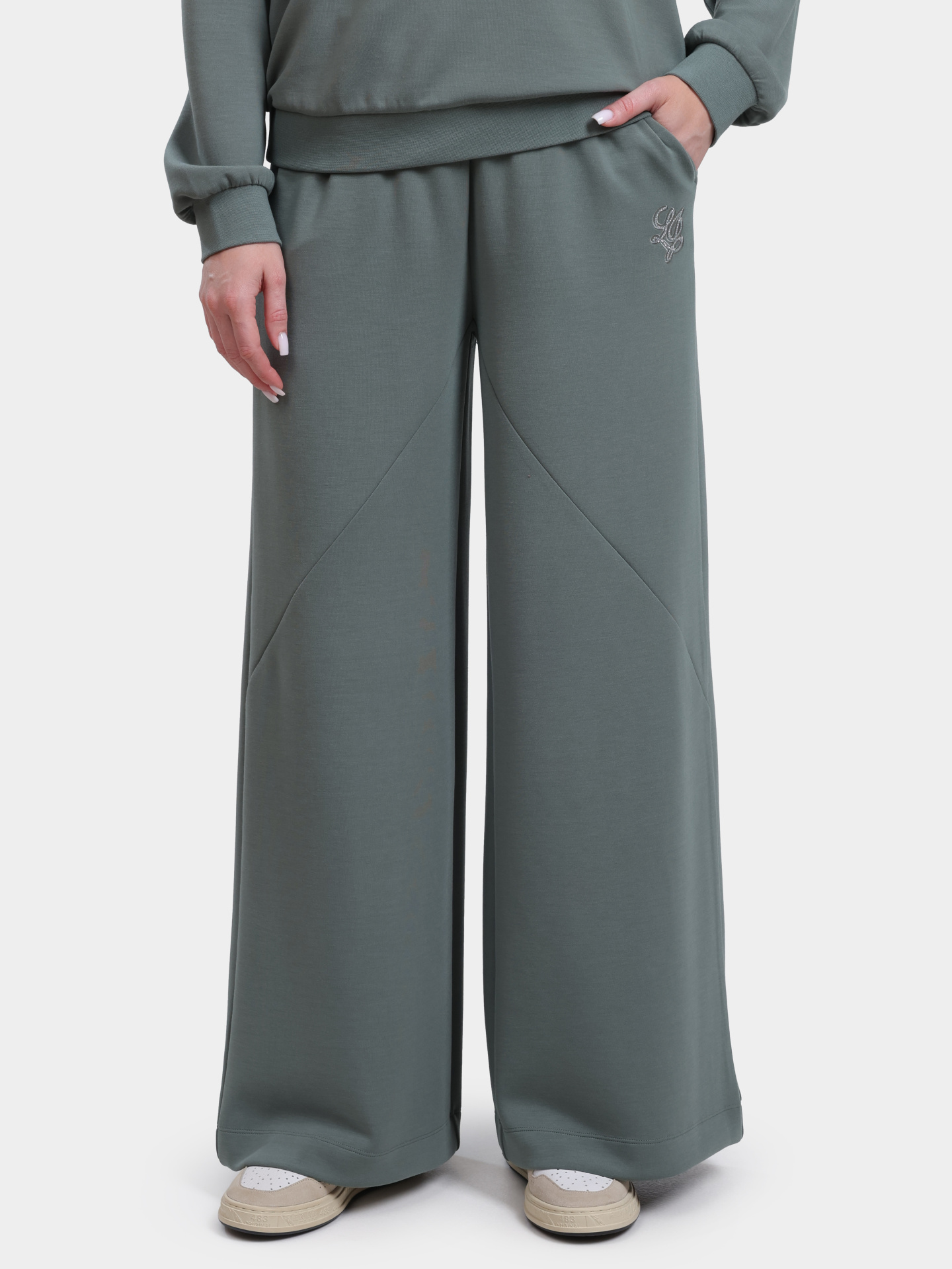 Брюки спортивные Liu-Jo TA6080 JS869 76009 зеленые женские — купить в интернет-магазине Verdistore