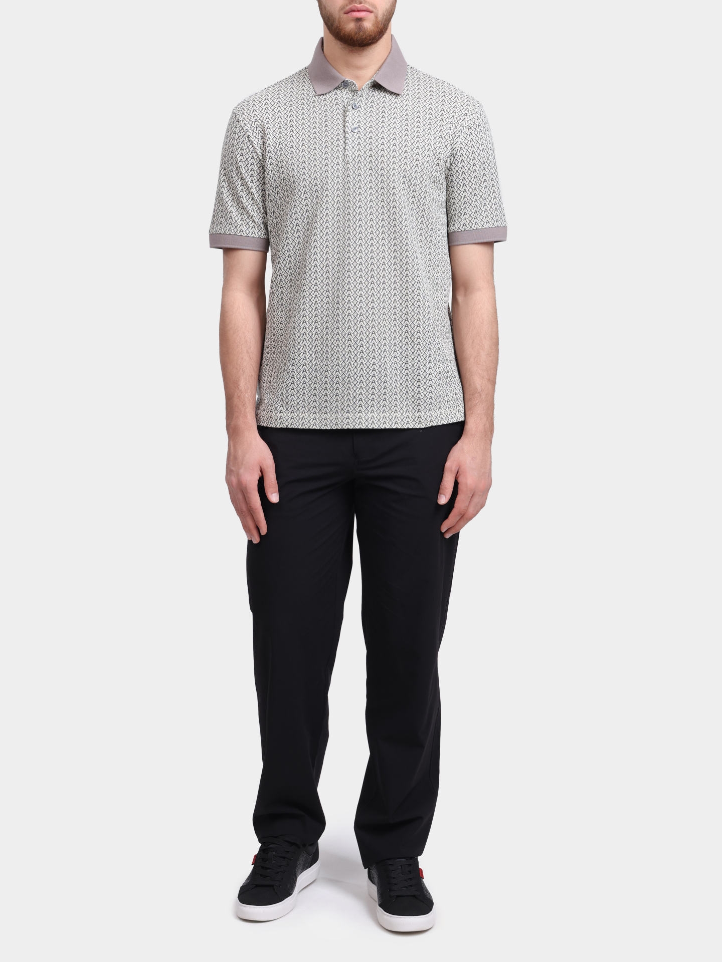 Поло Armani Exchange XM002015 AF10366 F0143 хлопковое мужское с принтом — купить в интернет-магазине Verdistore