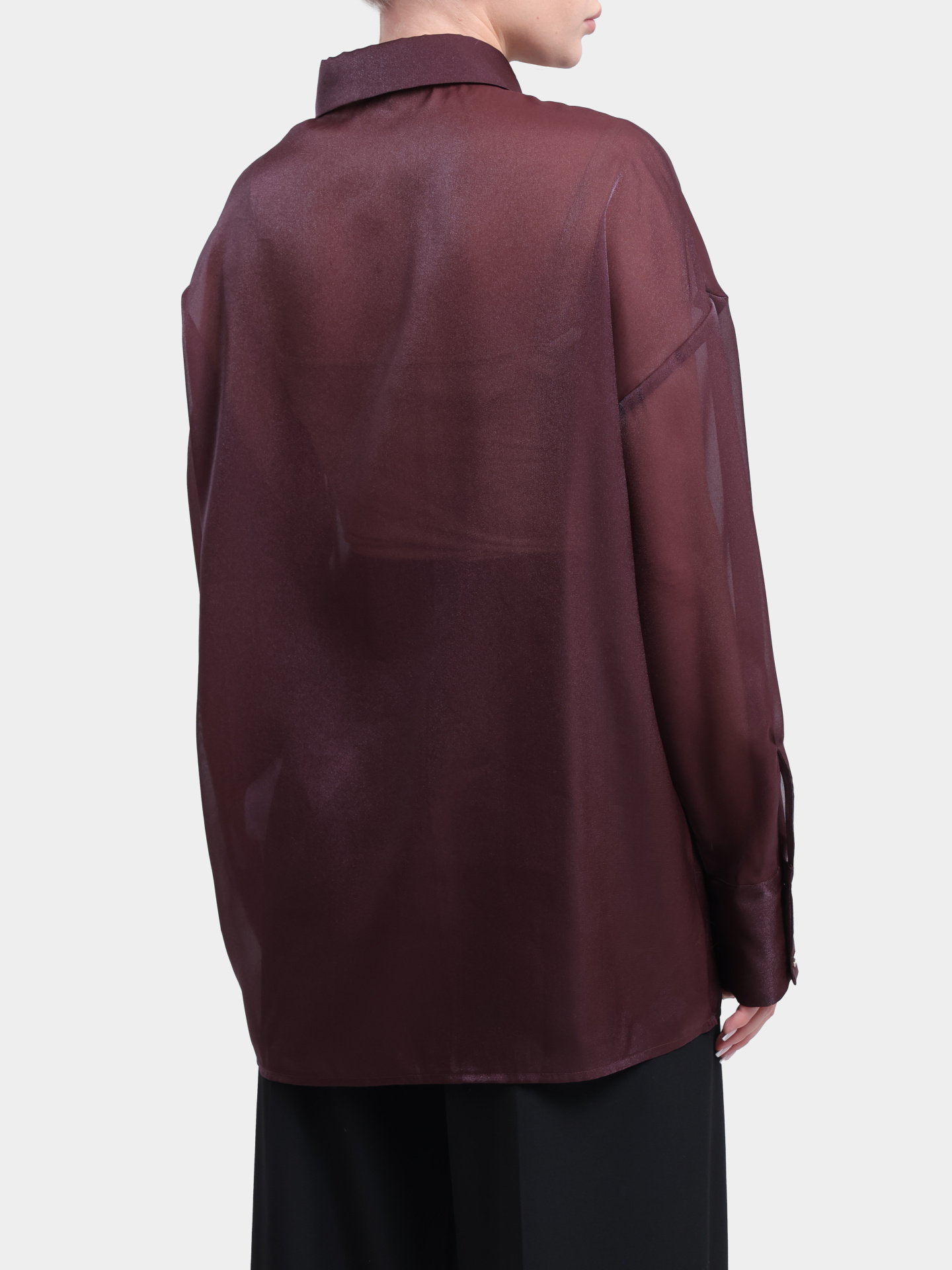 Рубашка Liu-Jo CA6343 Т6870 Р9646 бордовая женская из органзы — купить в интернет-магазине Verdistore