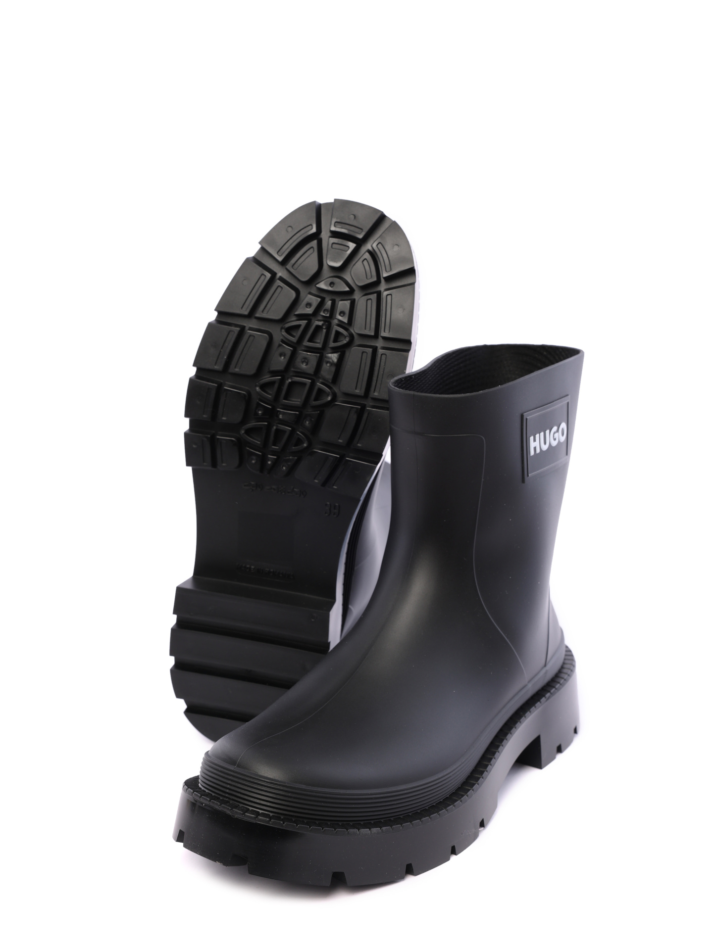 Резиновые полусапоги 50487964 001 черные женские с логотипом — купить в интернет-магазине Verdistore