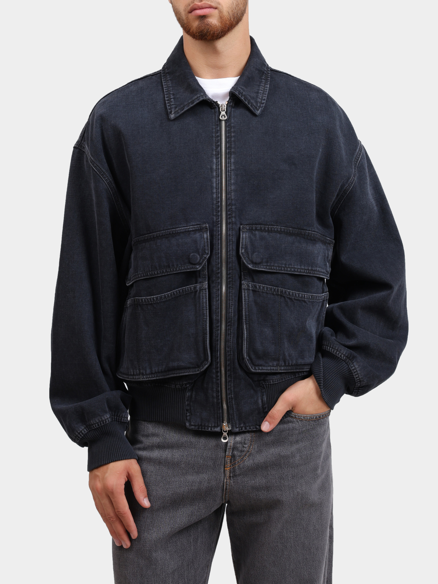 Бомбер Diesel A15780007Z902 джинсовый мужской — купить в интернет-магазине Verdistore