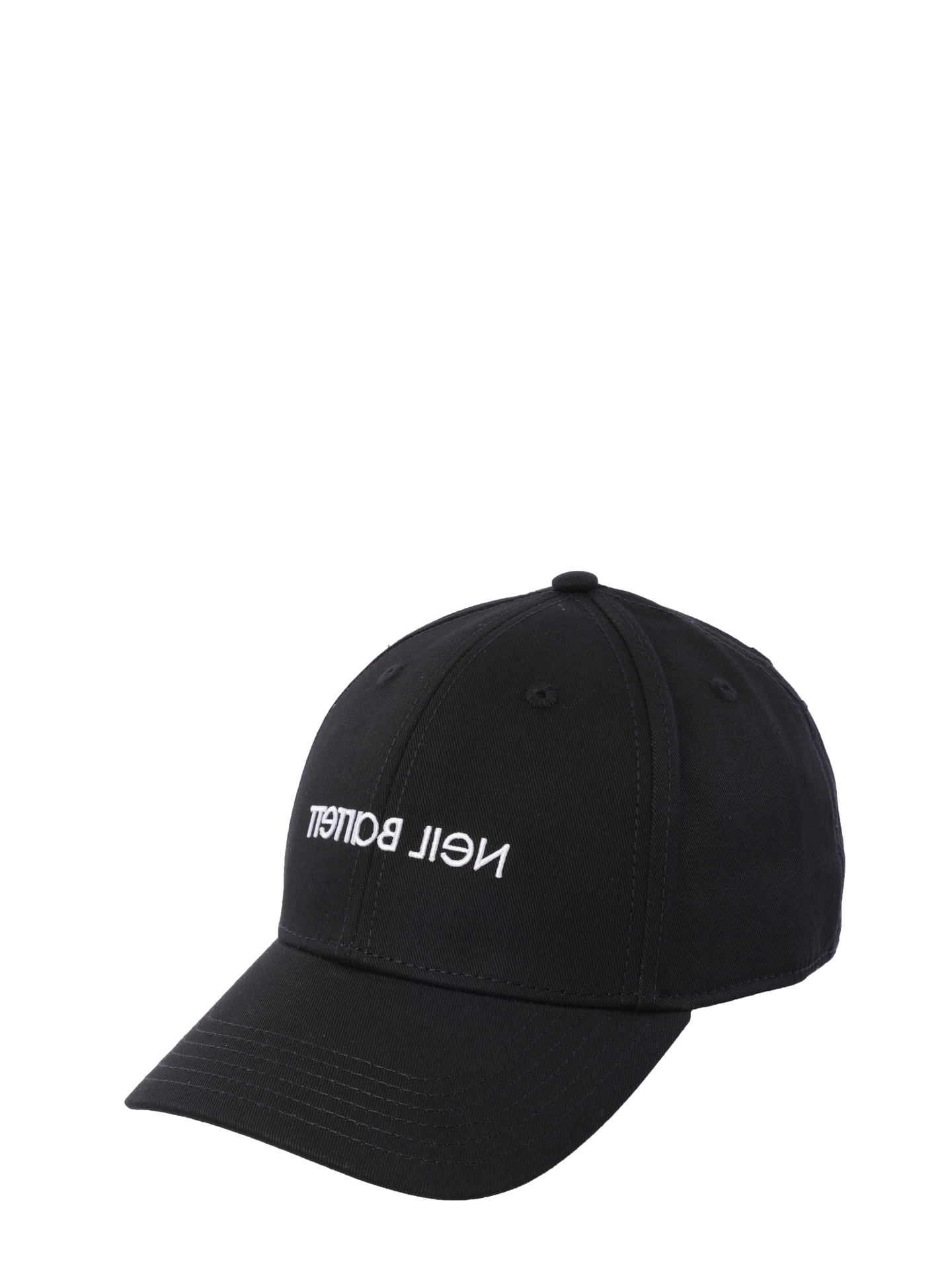 Бейсболка хлопковая черная с белым вышитым логотипом  — купить в интернет-магазине Verdistore