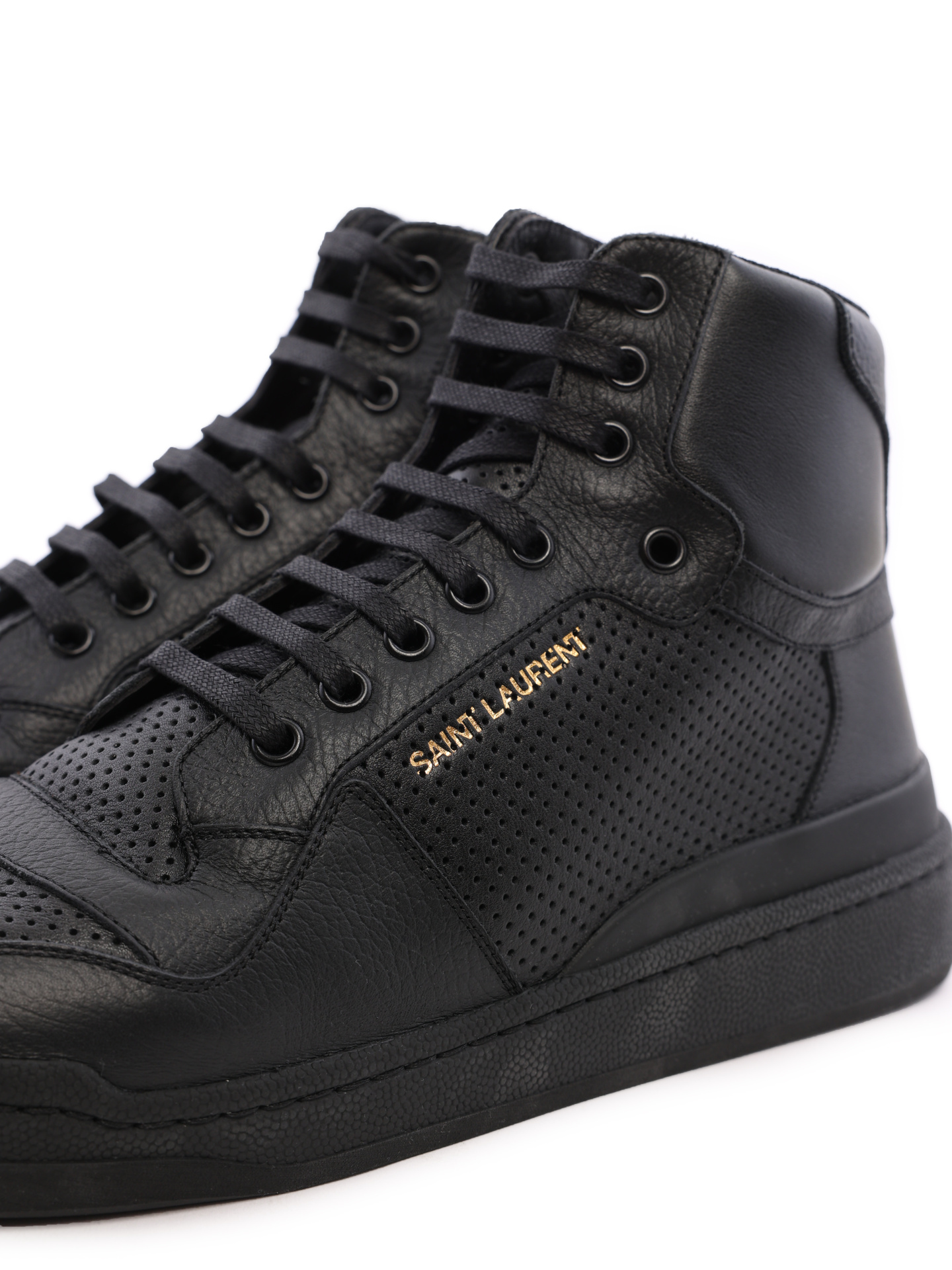 Кеды черные высокие с перфорацией  — купить в интернет-магазине Verdistore