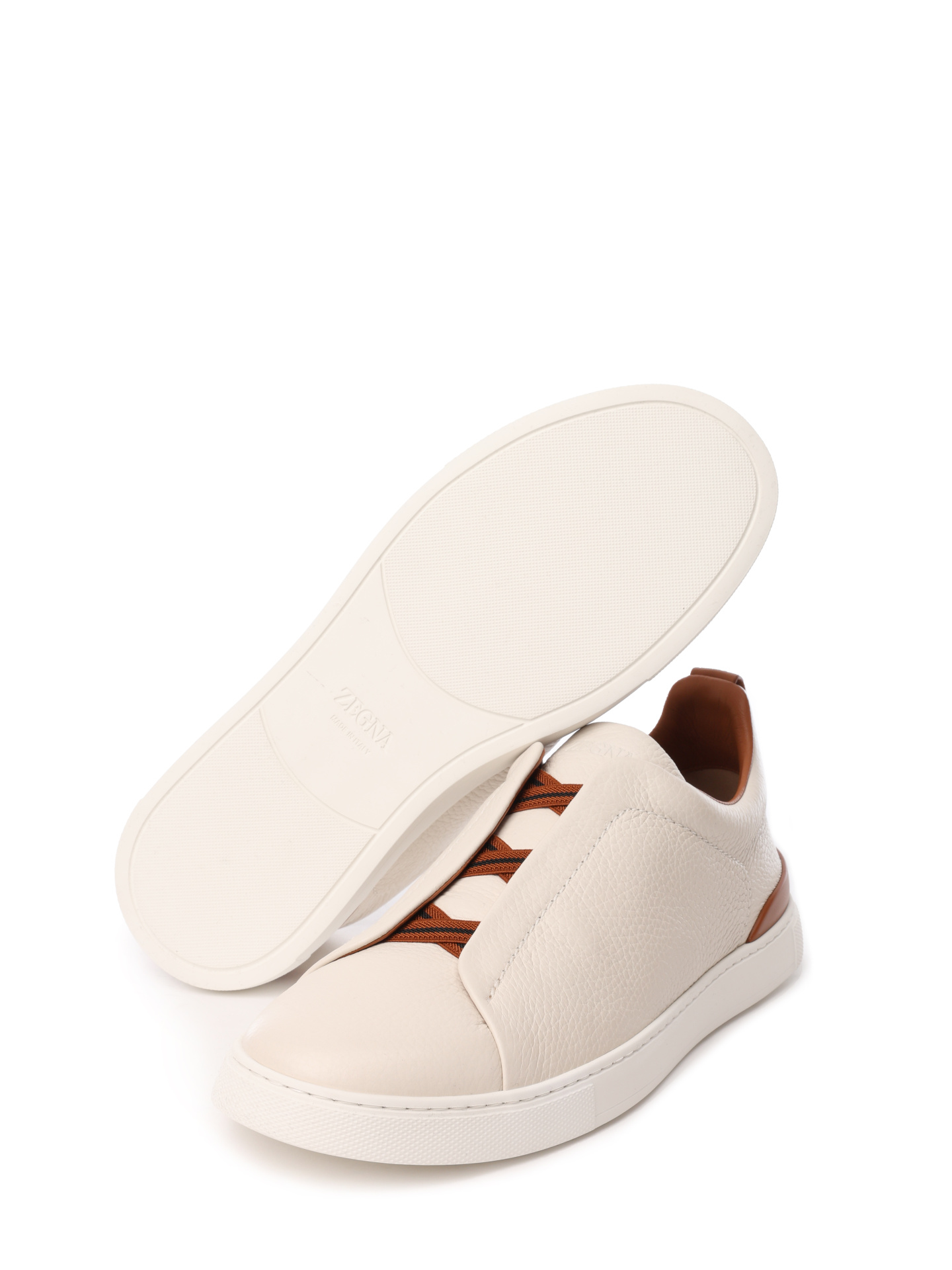 Кеды белые с рыжими вставками сзади — купить в интернет-магазине Verdistore